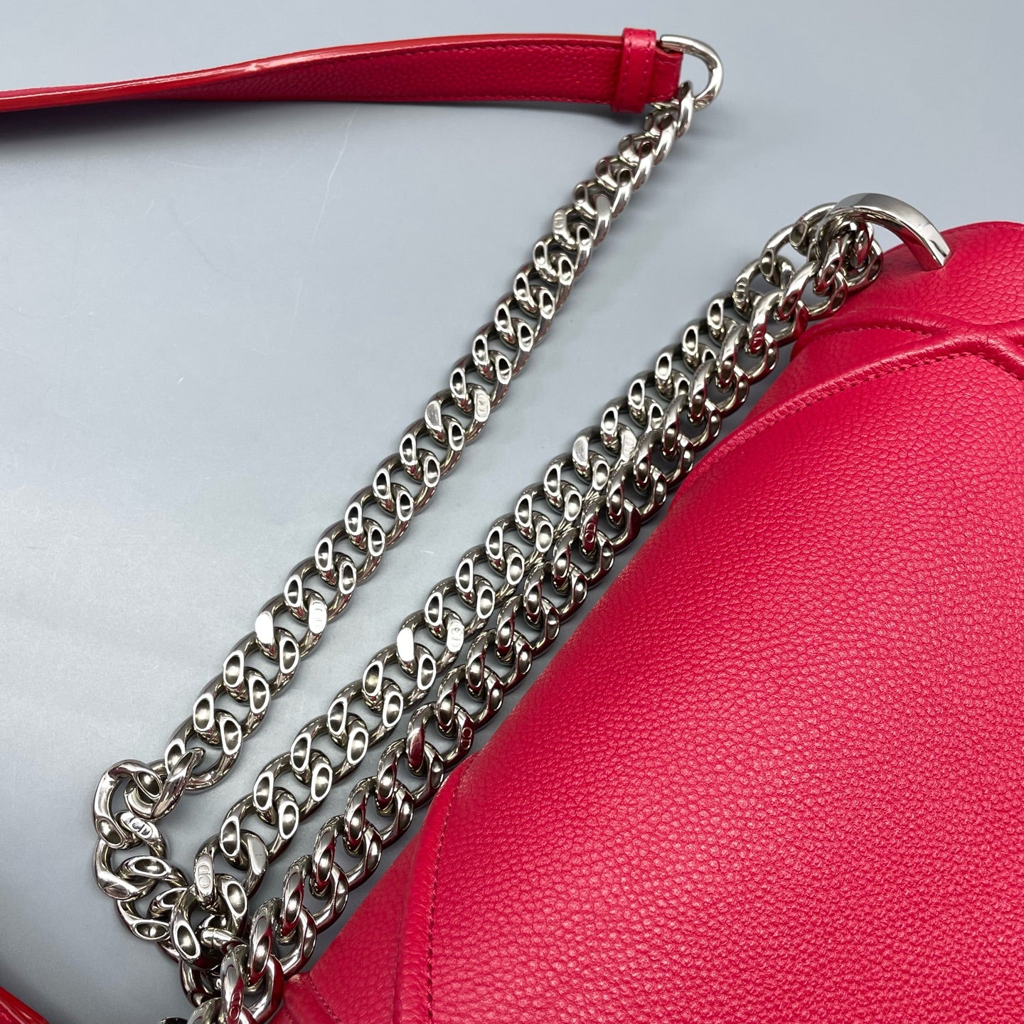 Dior - Diorama Flap Bag - Grained calfskin leather - Red - (Medium)