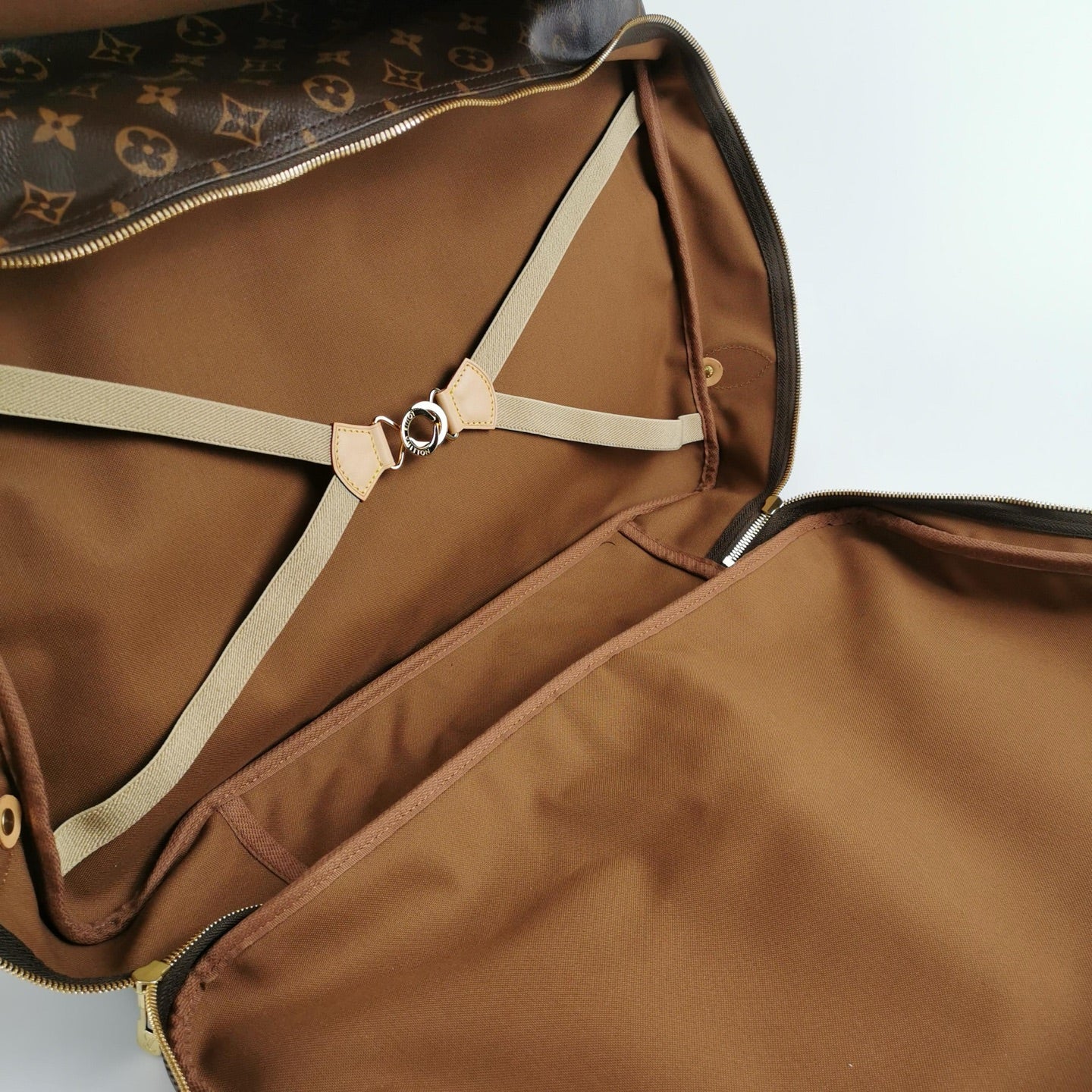 Louis Vuitton - Hunting Bag M41140 - Monogram canvas with cowhide leather trim - Brown - (Large)