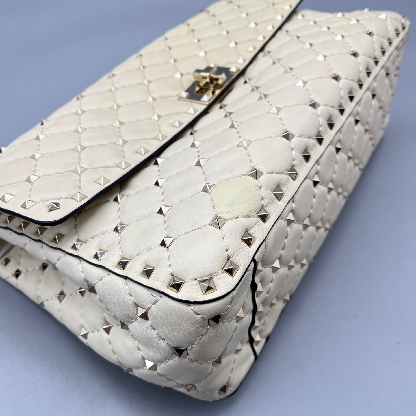 Valentino - Rockstud Messenger Bag - Leather - White - (medium)