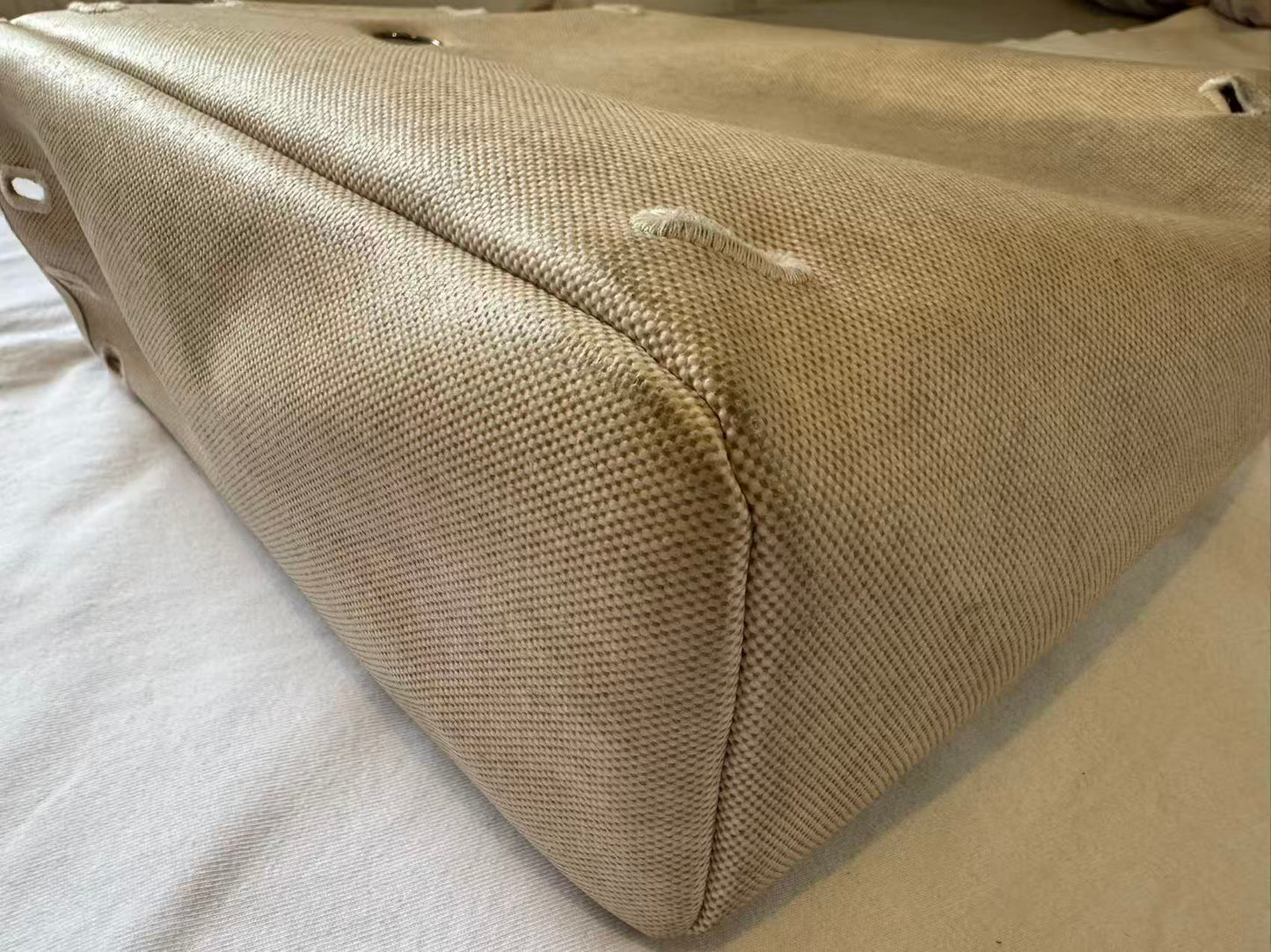 Hermès - Herbag Zip 31 - Cotton canvas and Vachette Hunter leather - Beige with natural brown leather accents - (medium)