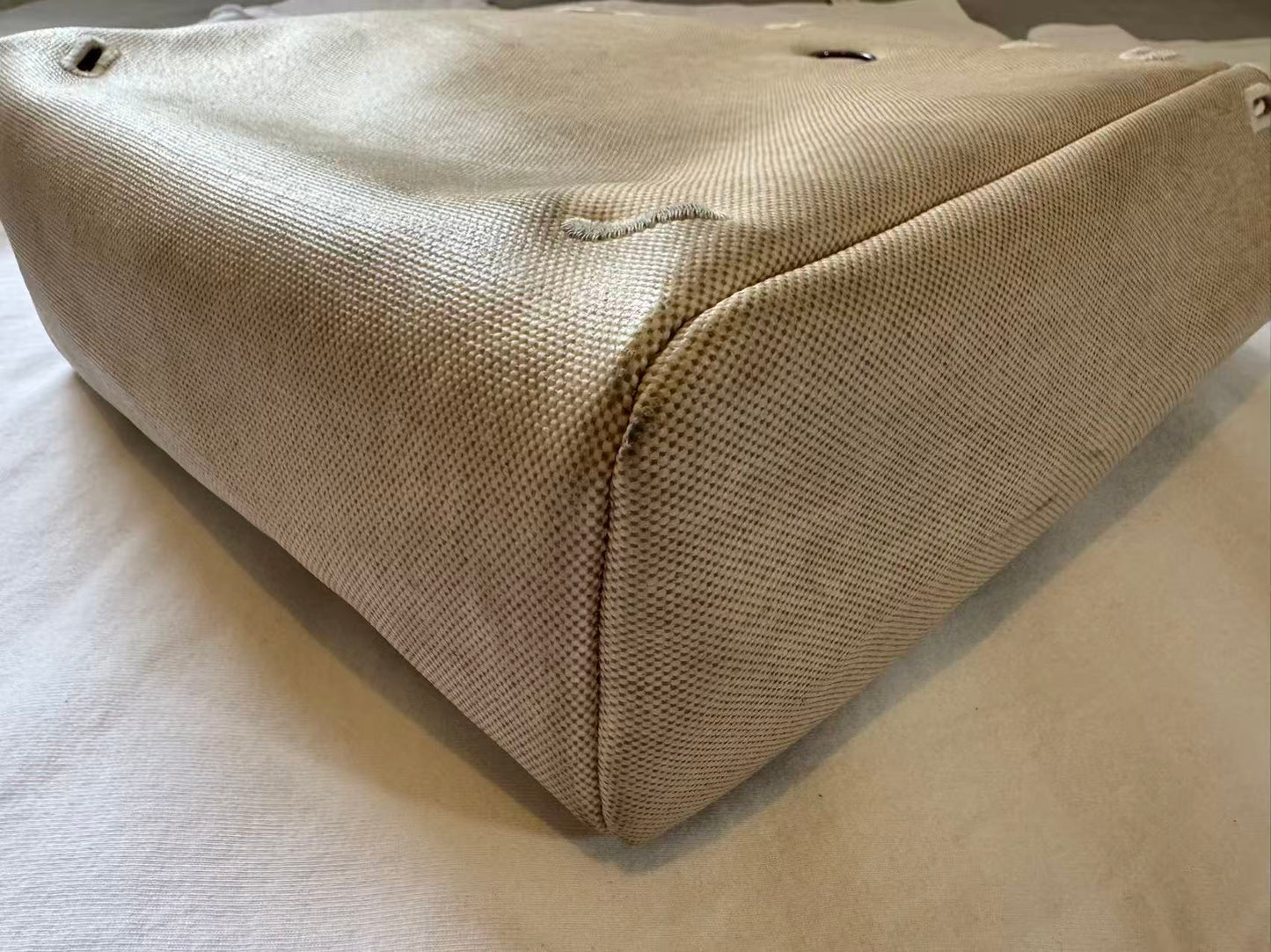 Hermès - Herbag Zip 31 - Cotton canvas and Vachette Hunter leather - Beige with natural brown leather accents - (medium)