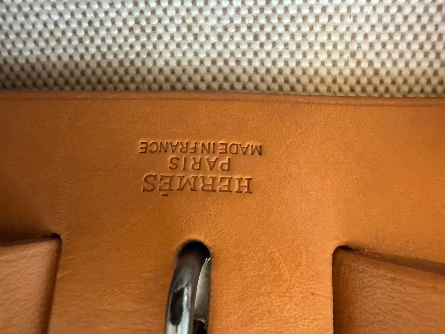 Hermès - Herbag Zip 31 - Cotton canvas and Vachette Hunter leather - Beige with natural brown leather accents - (medium)