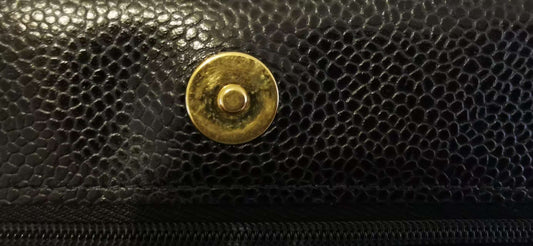 Chanel - Wallet on Chain (WOC) - Grained Calfskin leather (Caviar) - Black - (Mini)