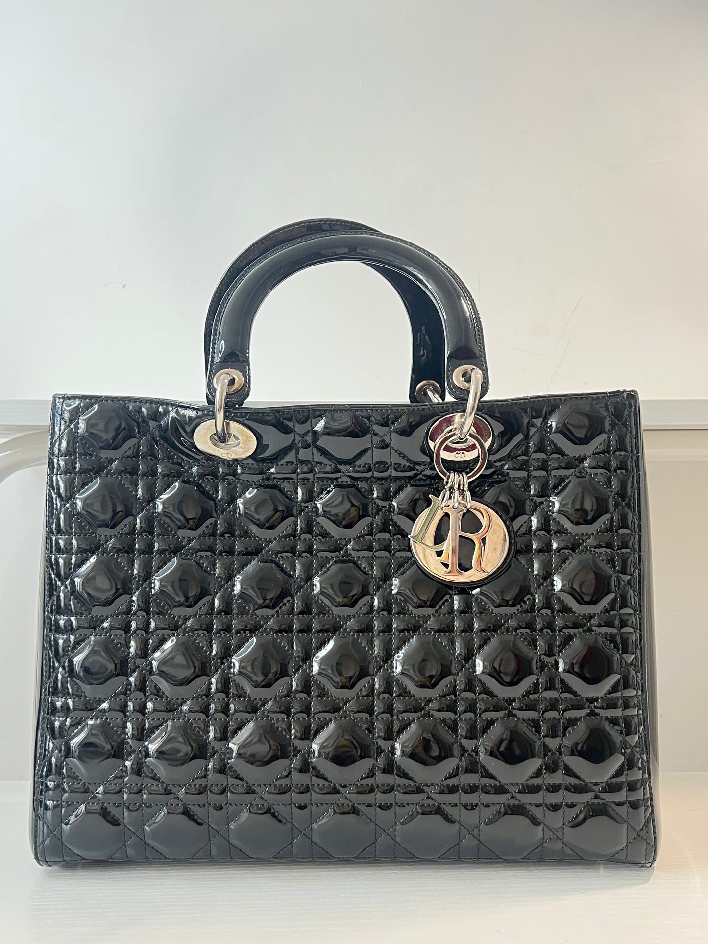Dior - Lady Dior - Patent leather - Black - (medium)