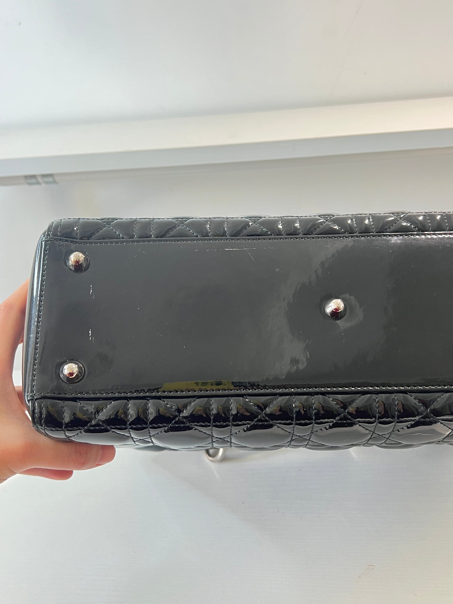 Dior - Lady Dior - Patent leather - Black - (medium)