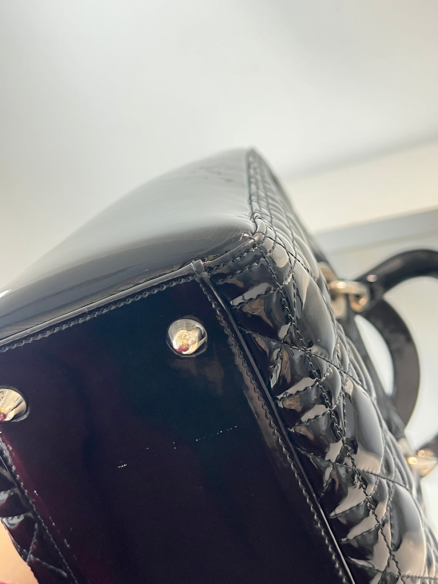 Dior - Lady Dior - Patent leather - Black - (medium)