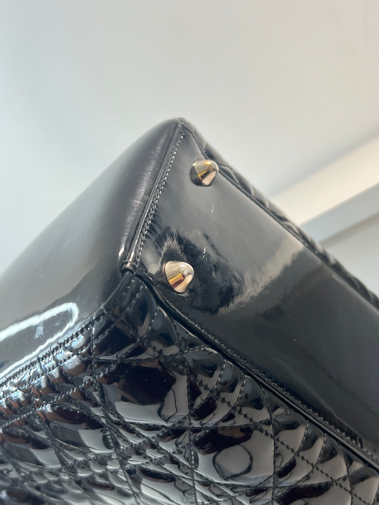 Dior - Lady Dior - Patent leather - Black - (medium)