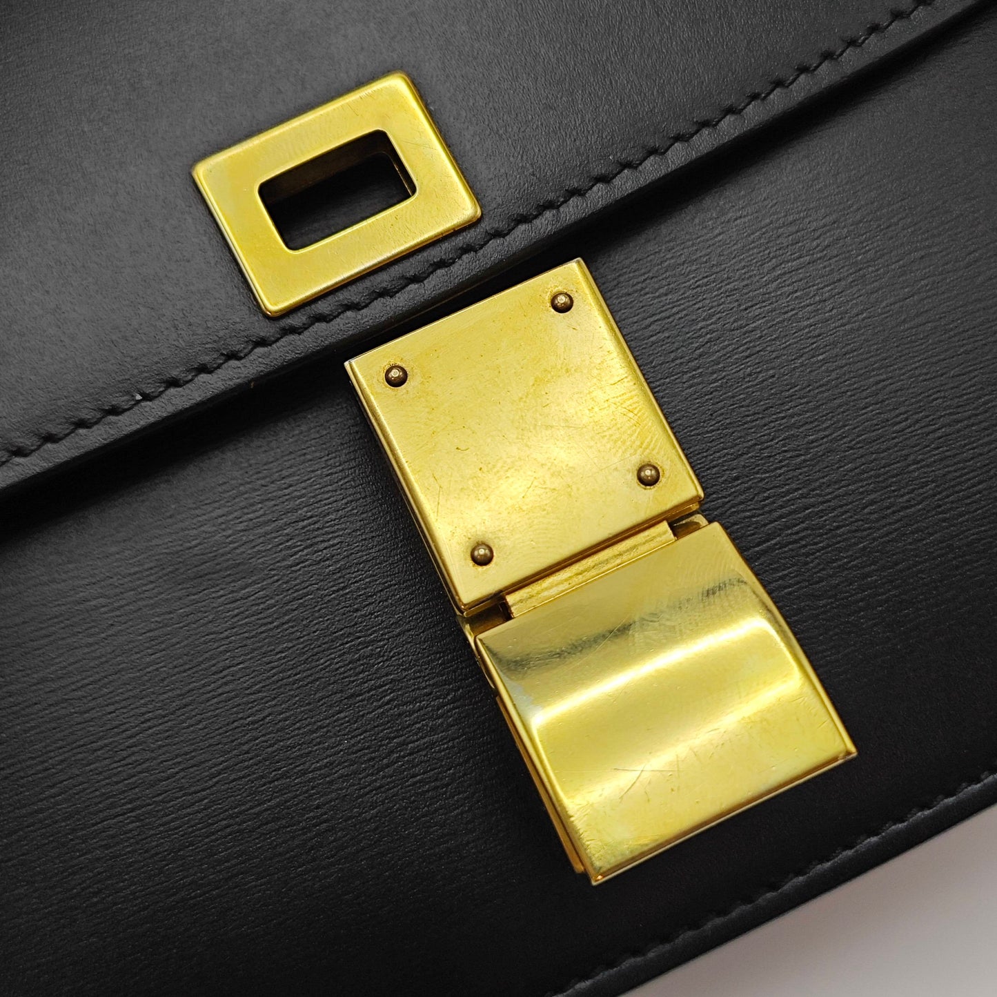 Celine - Classic Box Bag Small (Tofu Bag) - Calfskin leather - Black - (small)
