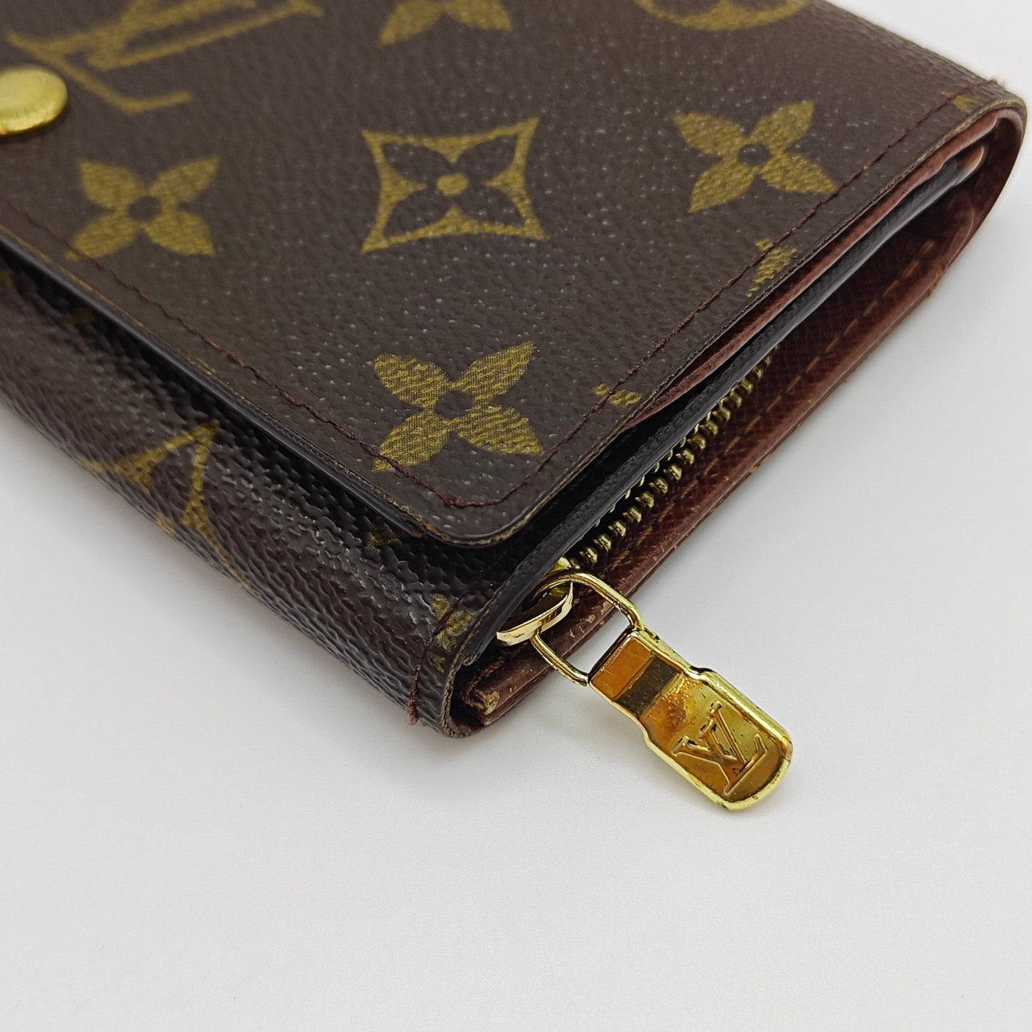 Louis Vuitton - Monogram Folding Wallet - Monogram coated canvas with leather lining - Brown - (Small)