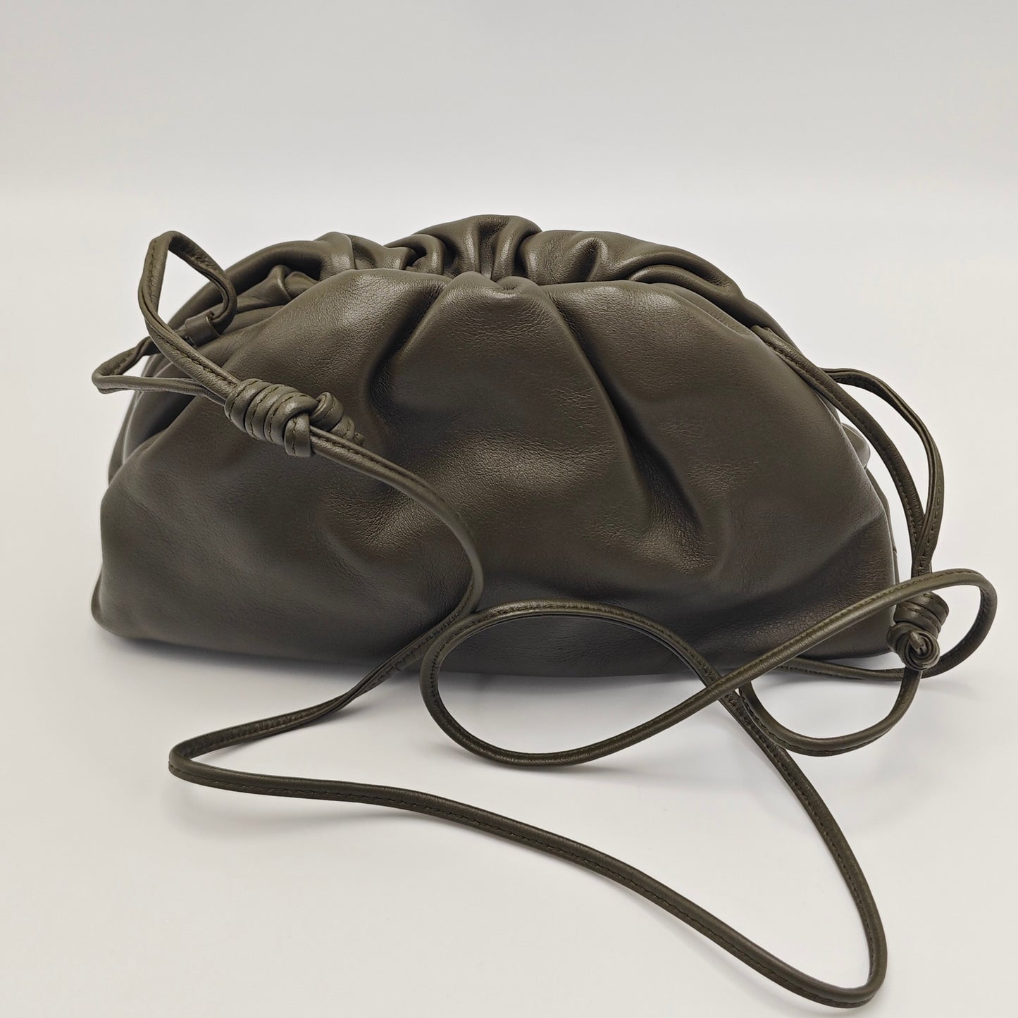 Bottega Veneta - The Pouch - Leather - Dark Olive Brown - (small)