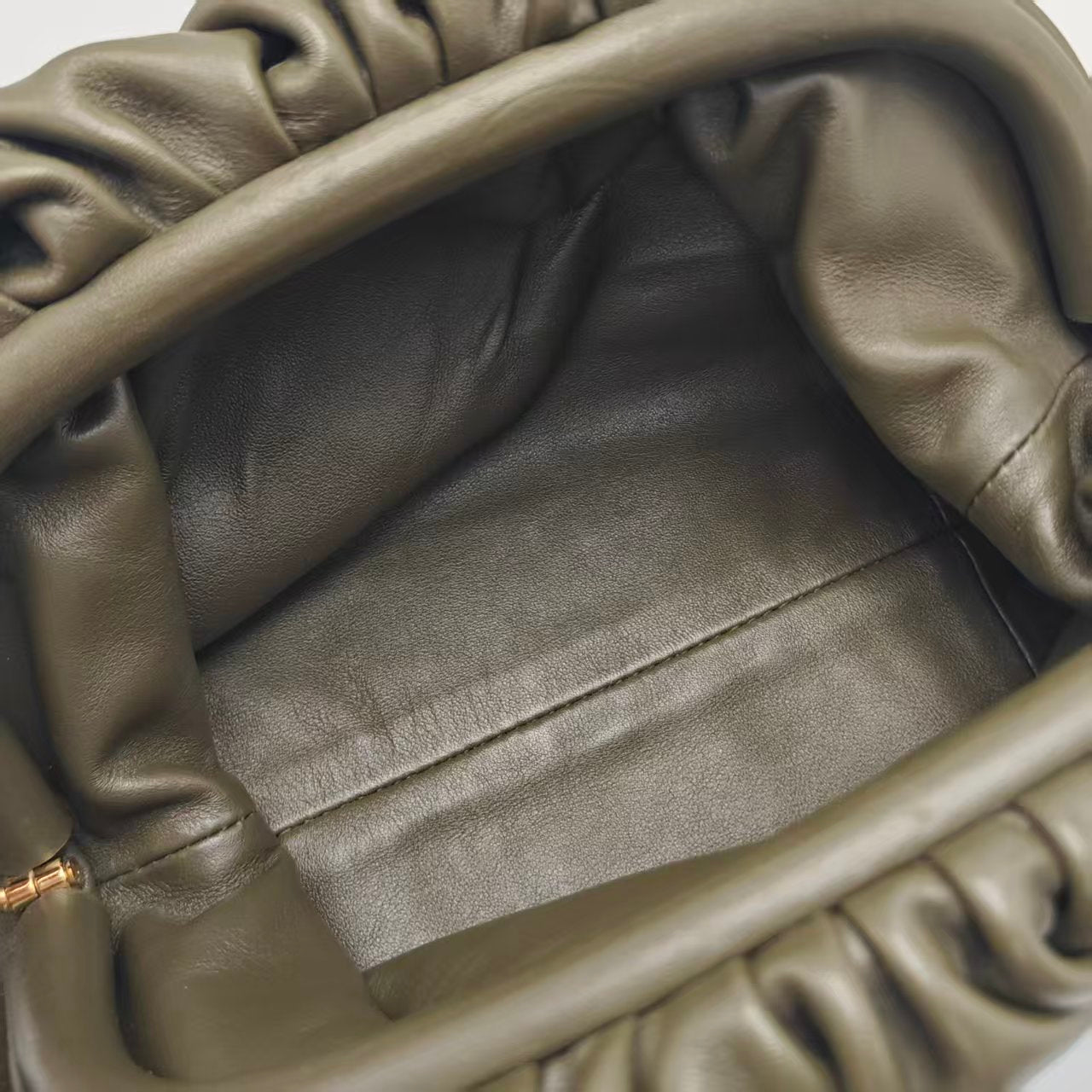 Bottega Veneta - The Pouch - Leather - Dark Olive Brown - (small)
