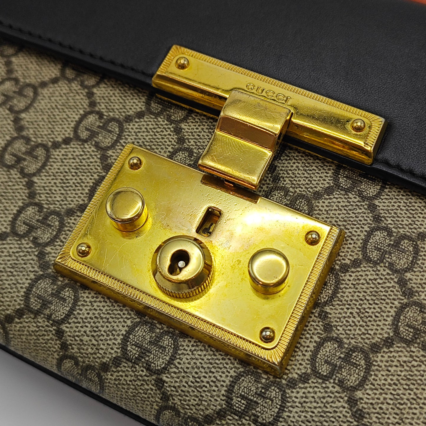 Gucci - Padlock - GG Supreme canvas and Leather - Beige - (small)