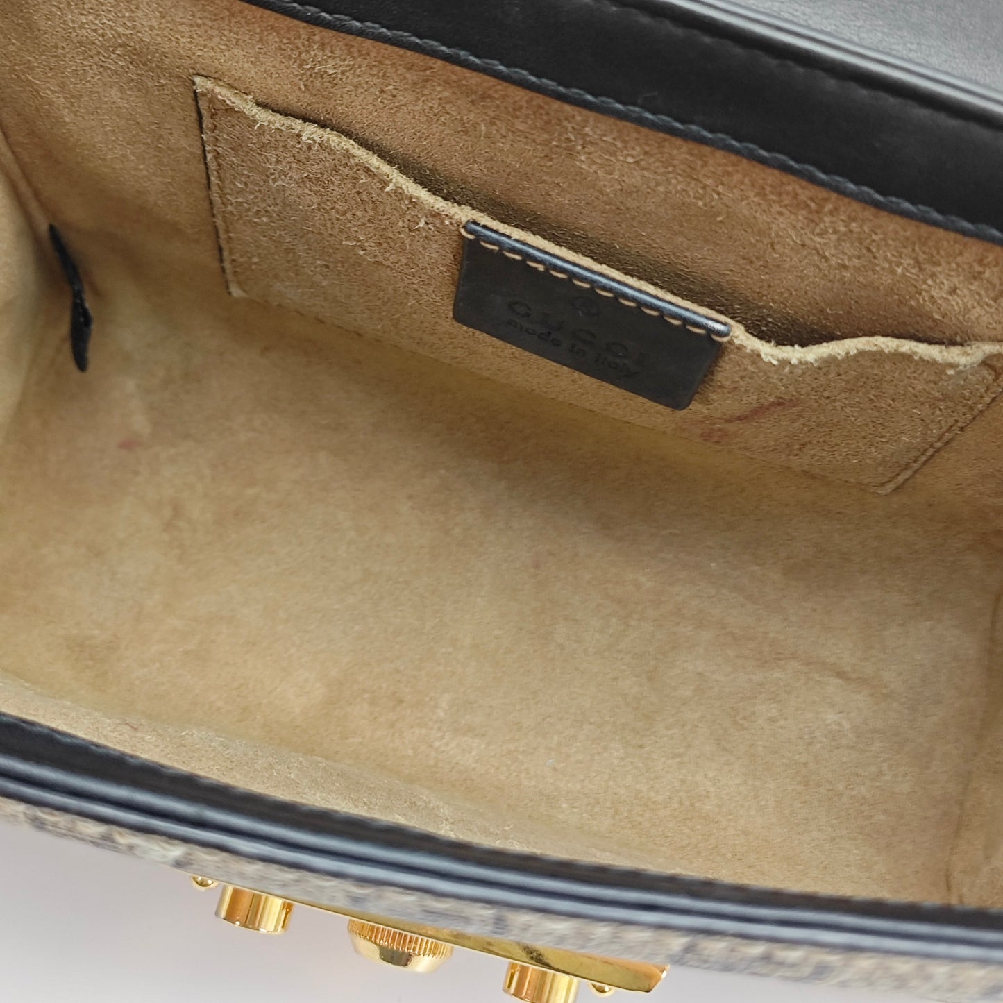 Gucci - Padlock - GG Supreme canvas and Leather - Beige - (small)