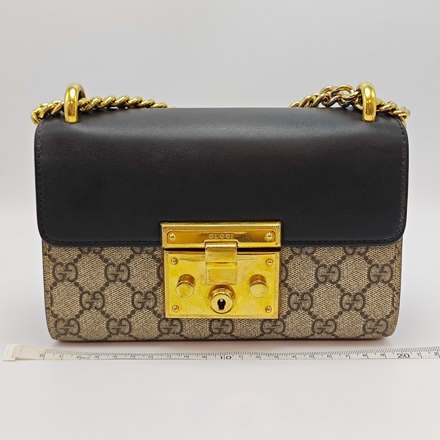 Gucci - Padlock - GG Supreme canvas and Leather - Beige - (small)