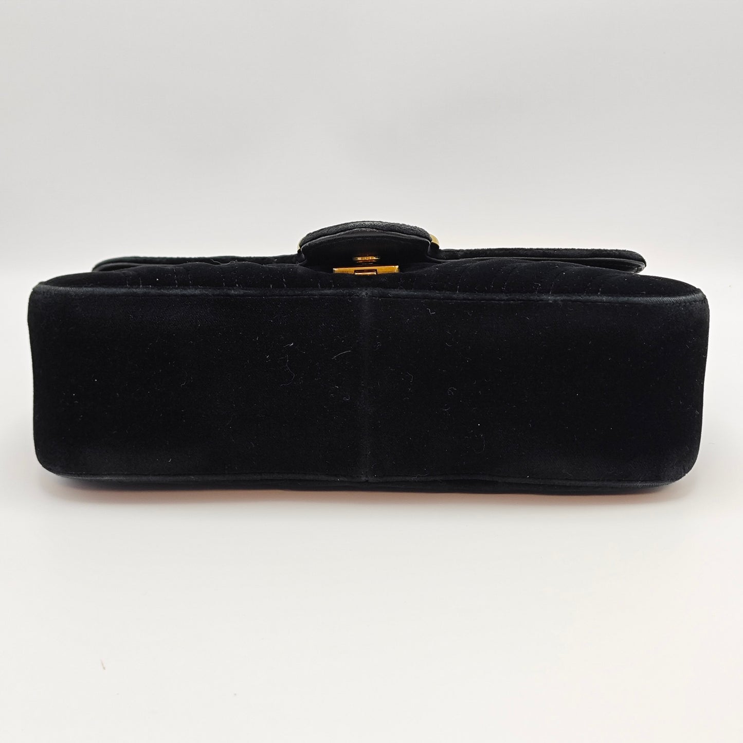 Gucci - GG Marmont Matelassé Shoulder Bag - Velvet - Black - (Small)