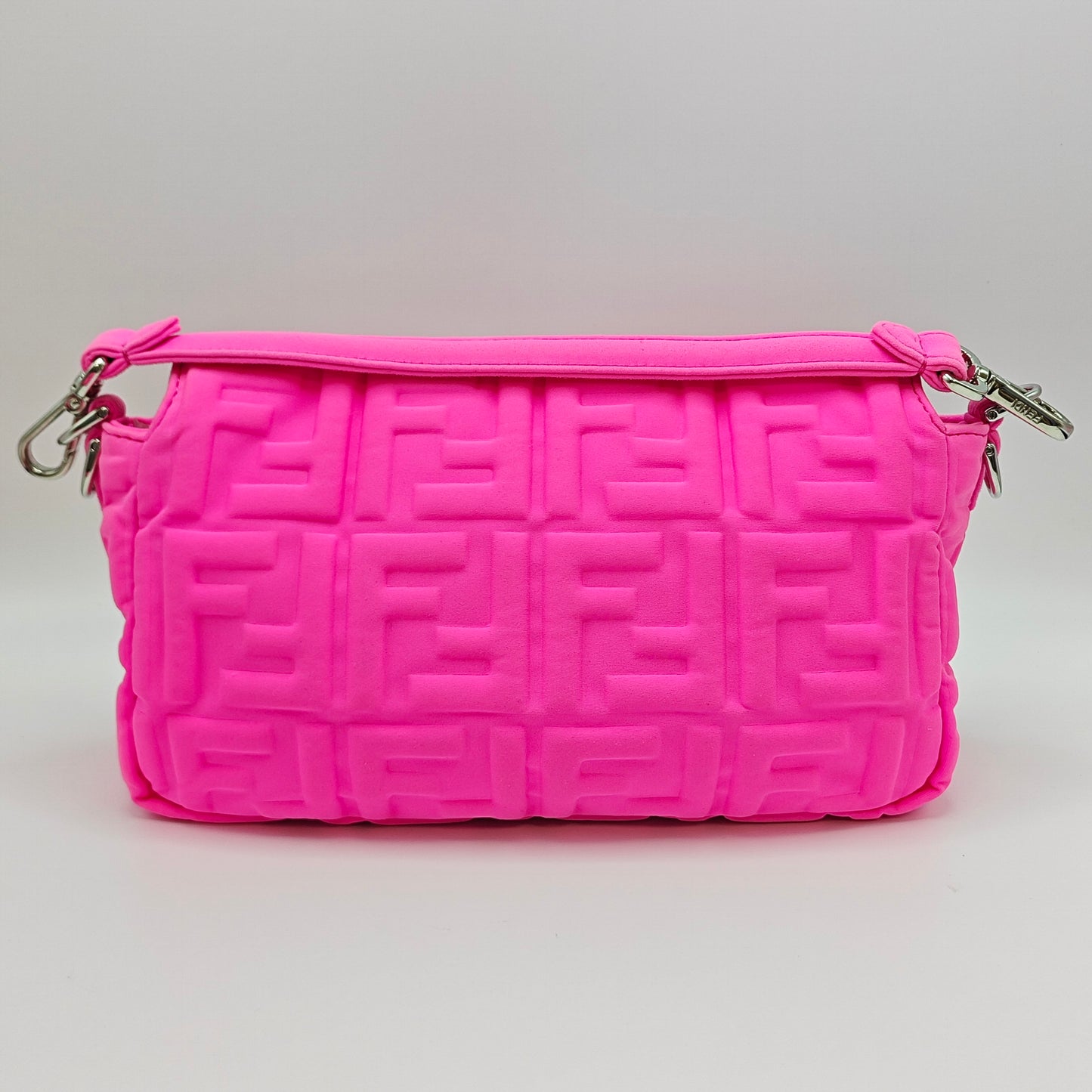 Fendi - Baguette - Padded technical fabric - Pink with Silver-Tone Hardware - (Medium)