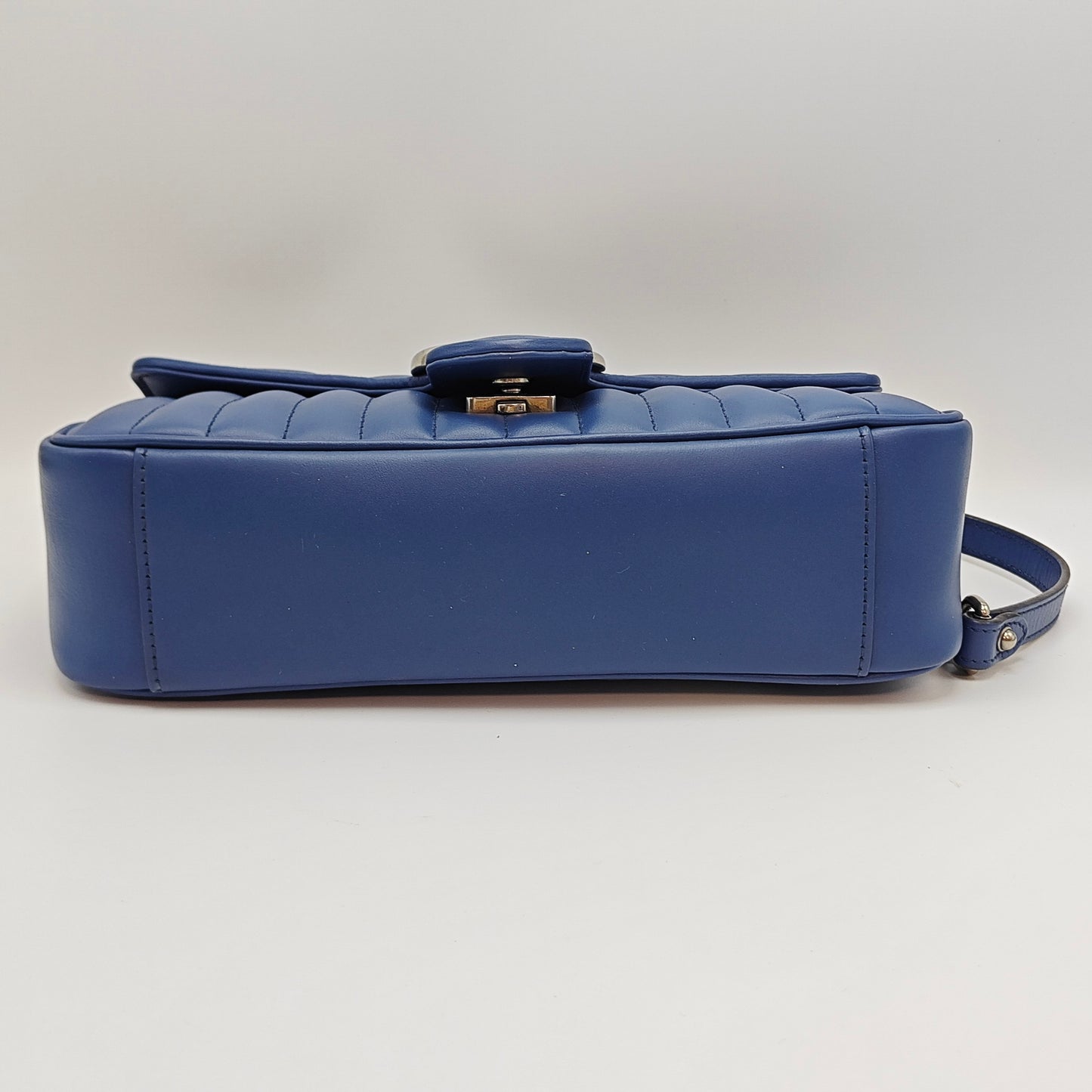 Gucci - GG Marmont Matelassé Shoulder Bag - Leather - Blue - (medium)