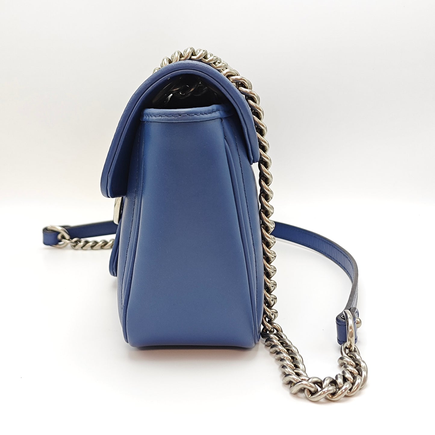 Gucci - GG Marmont Matelassé Shoulder Bag - Leather - Blue - (medium)