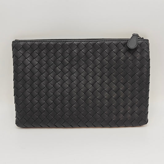 Bottega Veneta - Intrecciato Pouch - Leather - Black - (small)