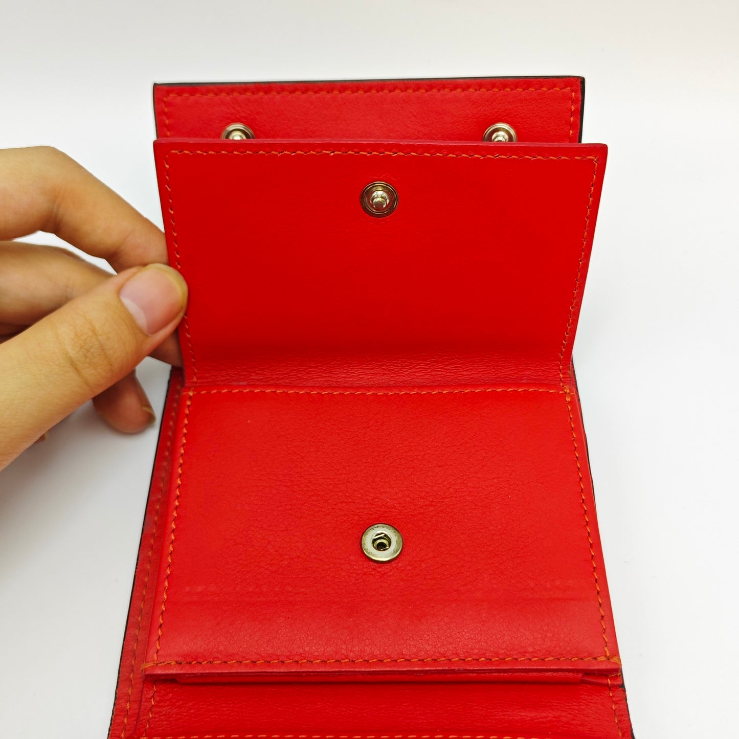 Celine - Small Tri-fold Wallet - Grained calfskin leather - Beige - (mini)