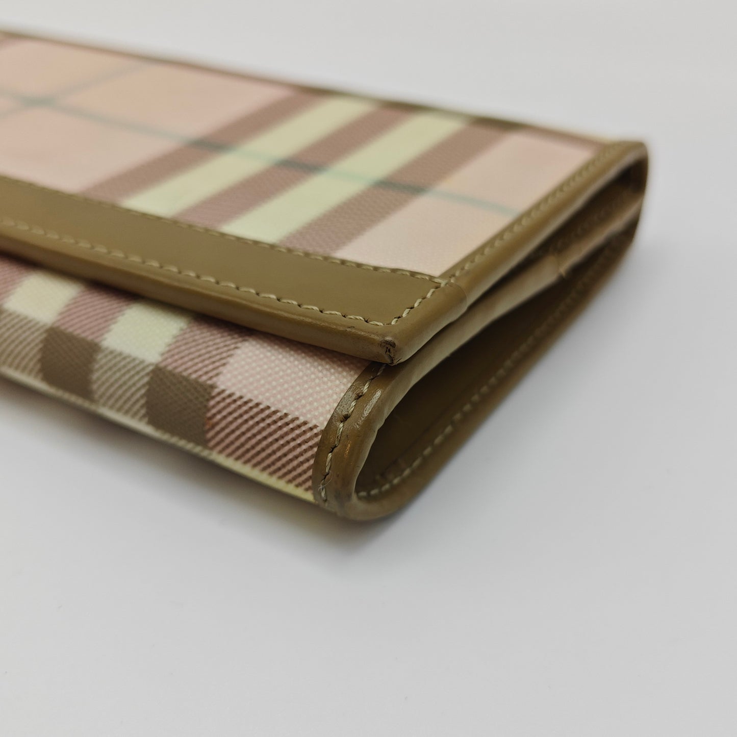 Burberry - Nova Check Flap Wallet - Coated canvas and leather - Pink - (Large)
