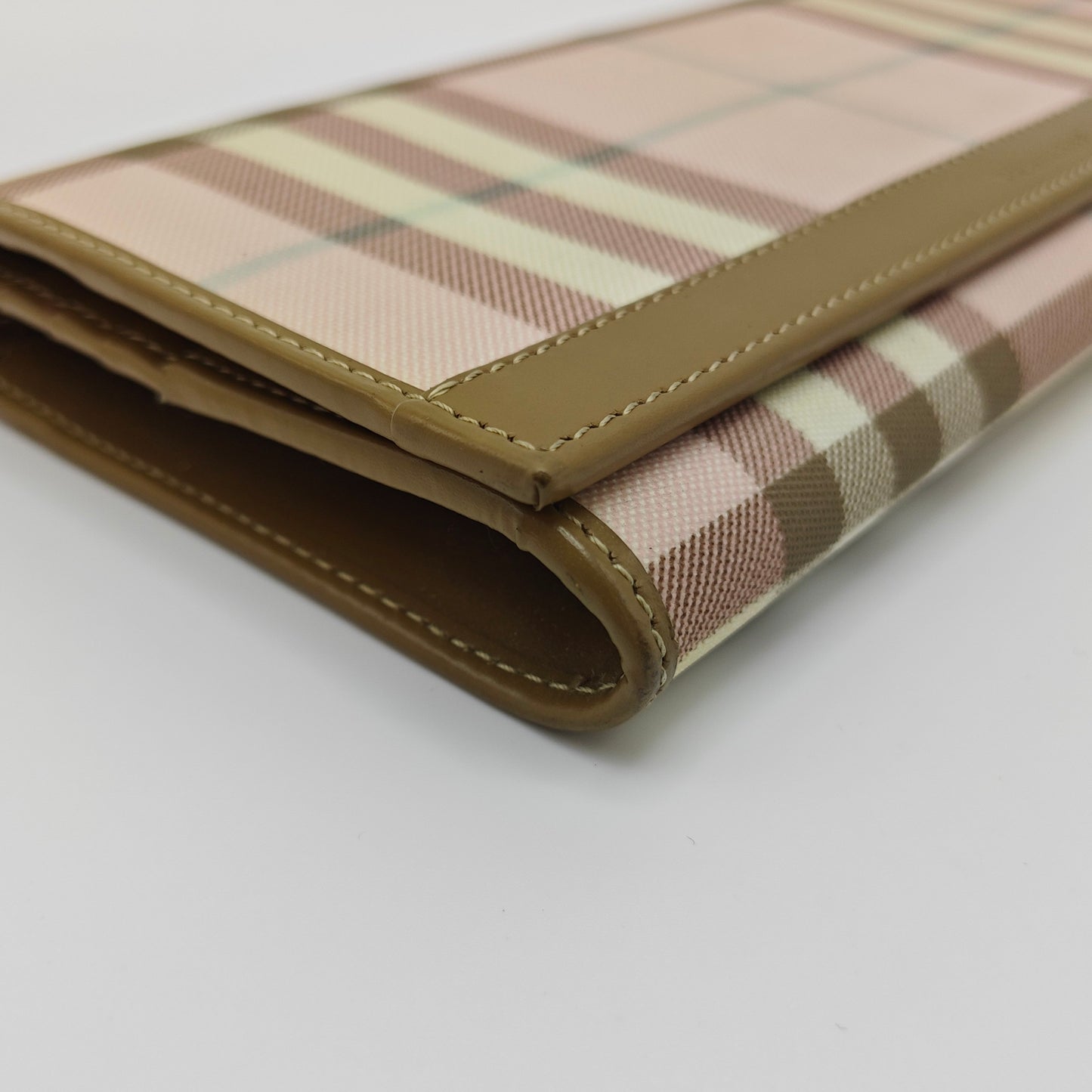 Burberry - Nova Check Flap Wallet - Coated canvas and leather - Pink - (Large)