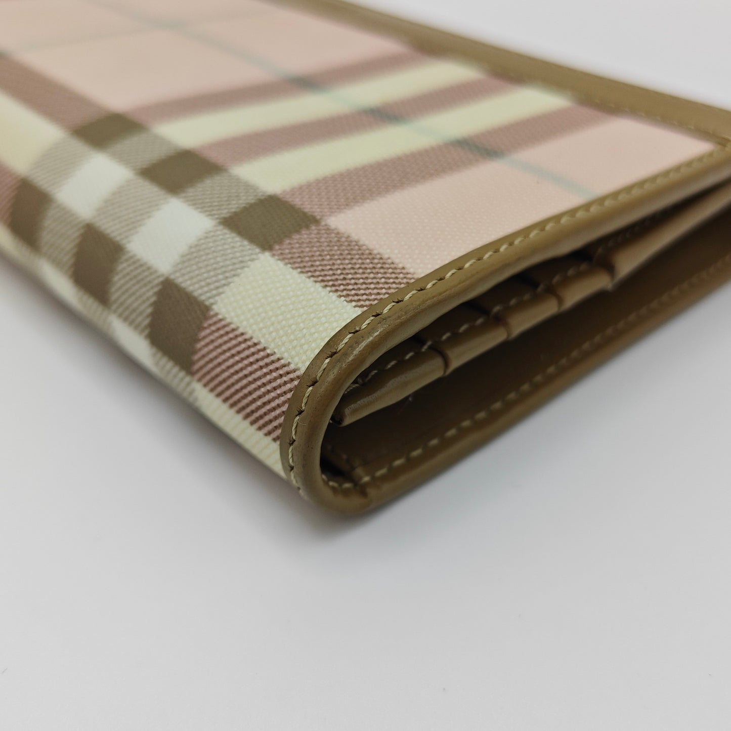 Burberry - Nova Check Flap Wallet - Coated canvas and leather - Pink - (Large)