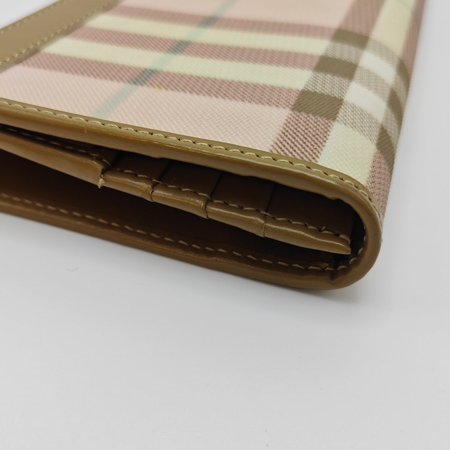 Burberry - Nova Check Flap Wallet - Coated canvas and leather - Pink - (Large)