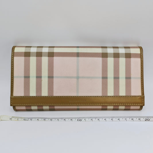 Burberry - Nova Check Flap Wallet - Coated canvas and leather - Pink - (Large)