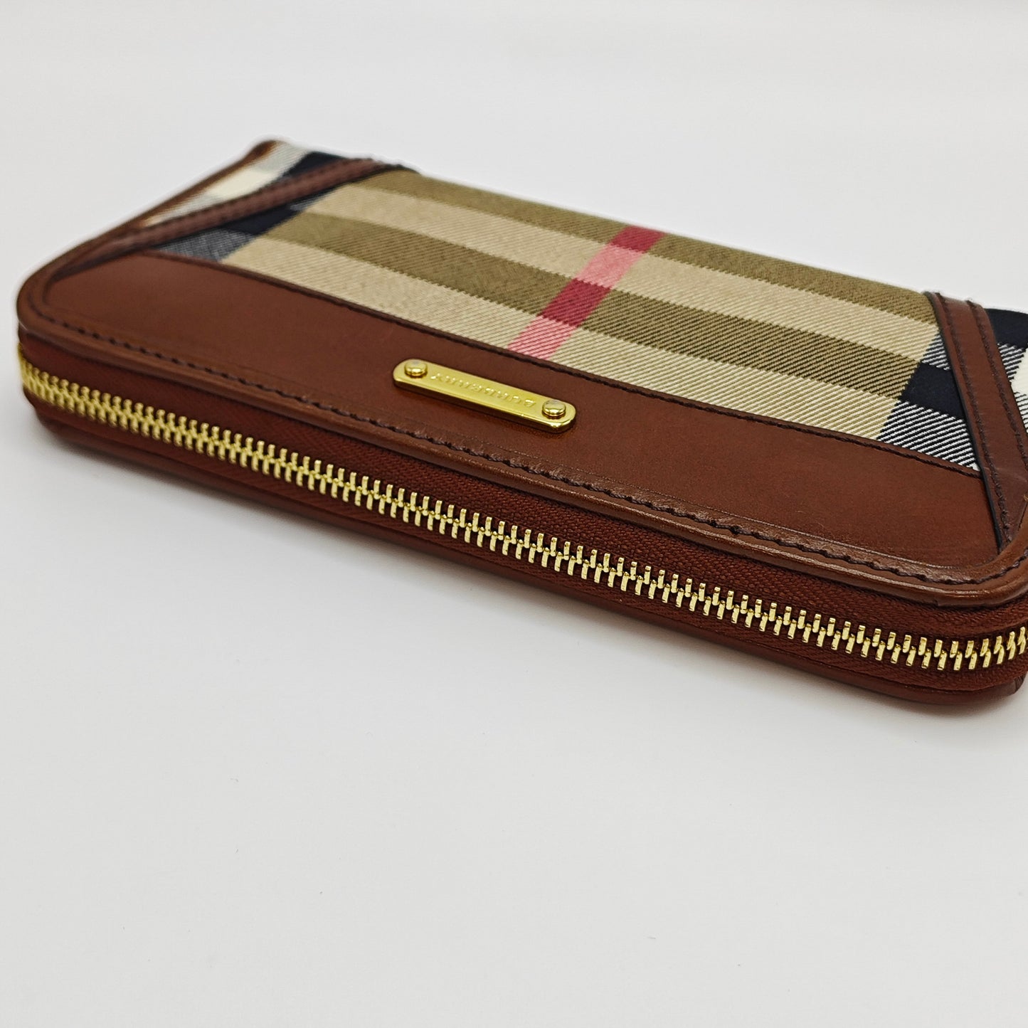 Burberry - Long Zip Wallet - Canvas and Leather - Beige, Brown, Multicolour - (Medium)