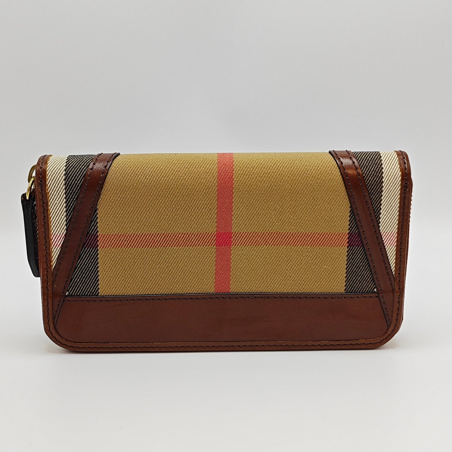 Burberry - Long Zip Wallet - Canvas and Leather - Beige, Brown, Multicolour - (Medium)