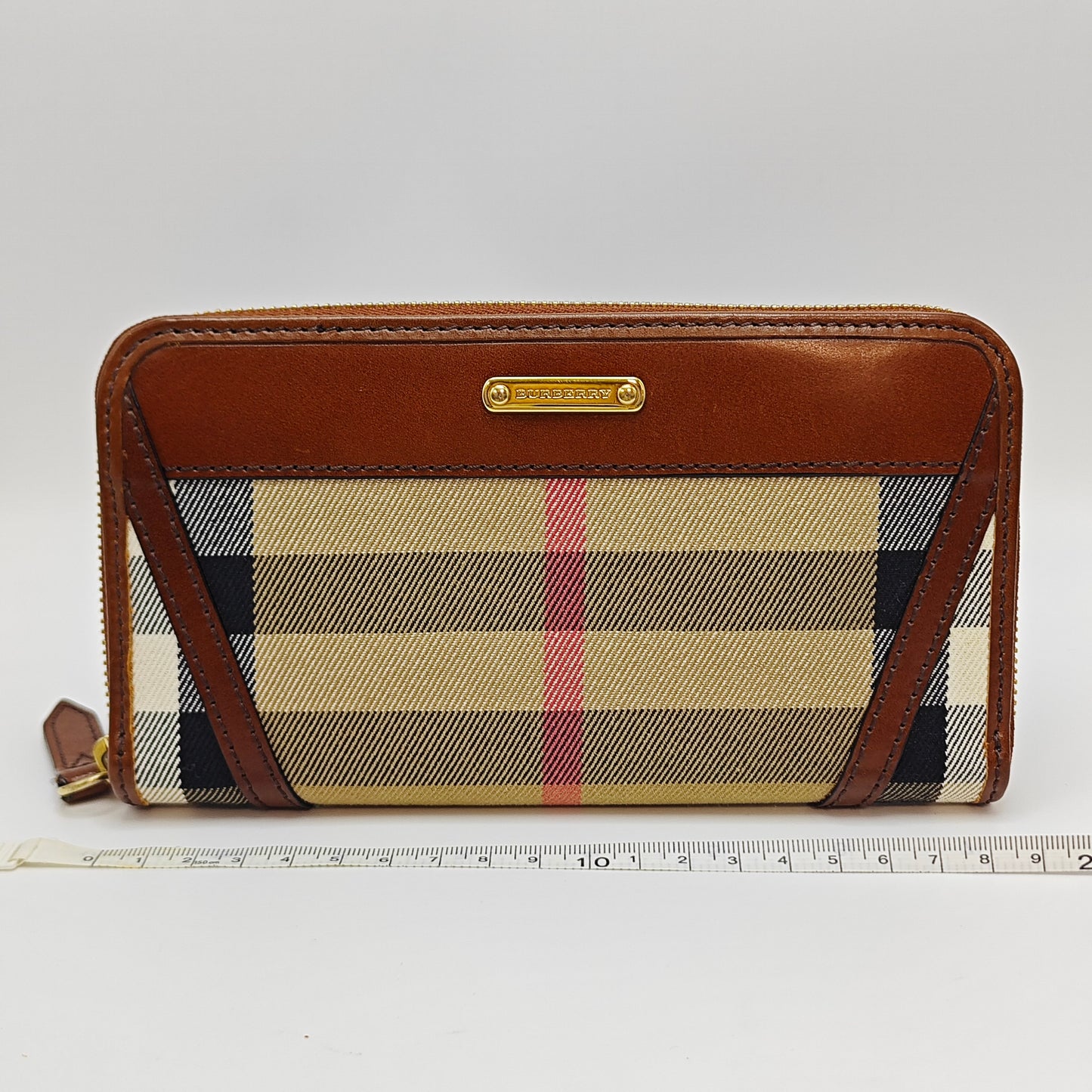 Burberry - Long Zip Wallet - Canvas and Leather - Beige, Brown, Multicolour - (Medium)