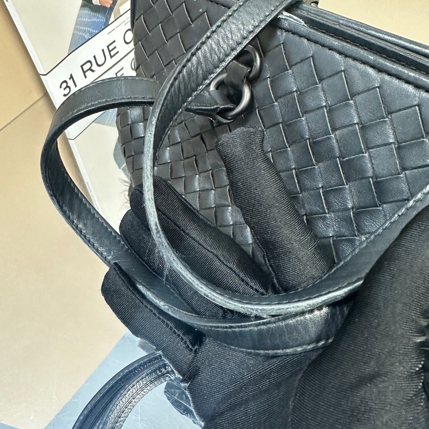 Bottega Veneta - Intrecciato Tote Shoulder Bag - Lambskin leather - Black - (medium)