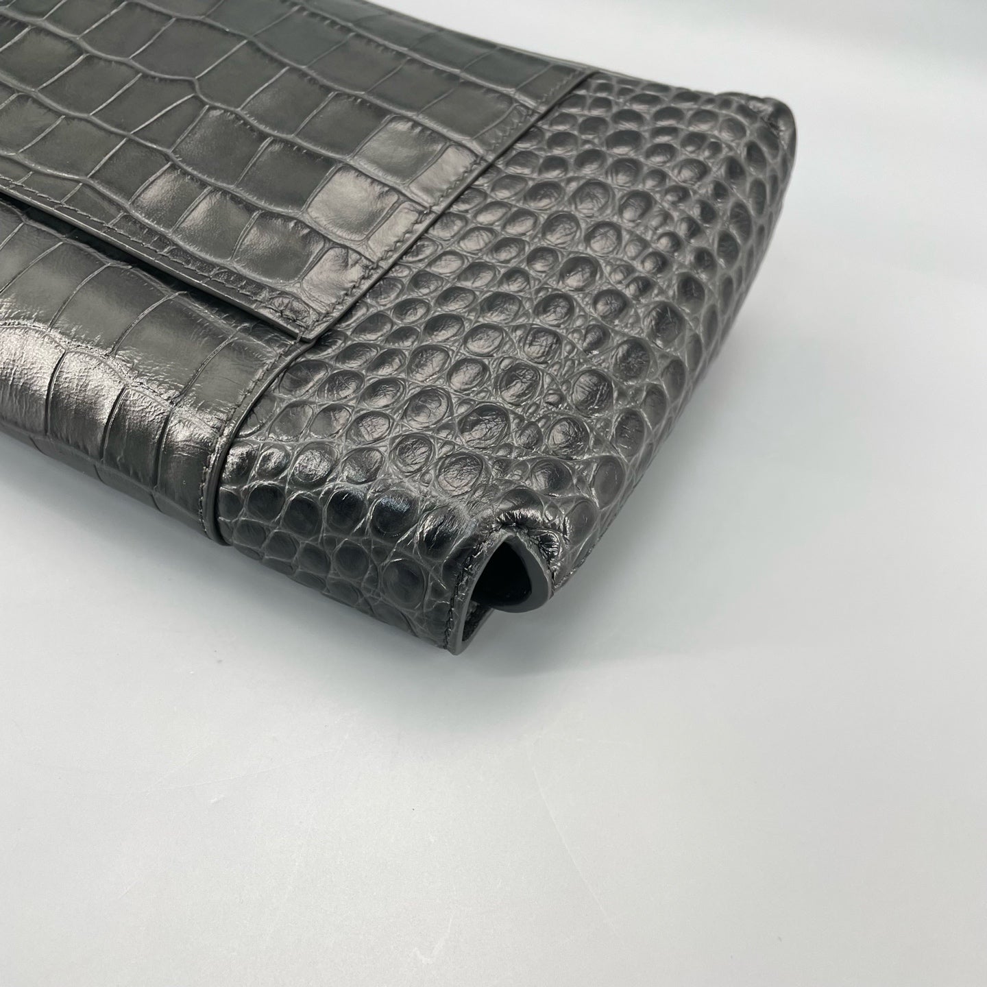 Balenciaga - Hourglass - Leather (crocodile-embossed) - Dark Green - (small)