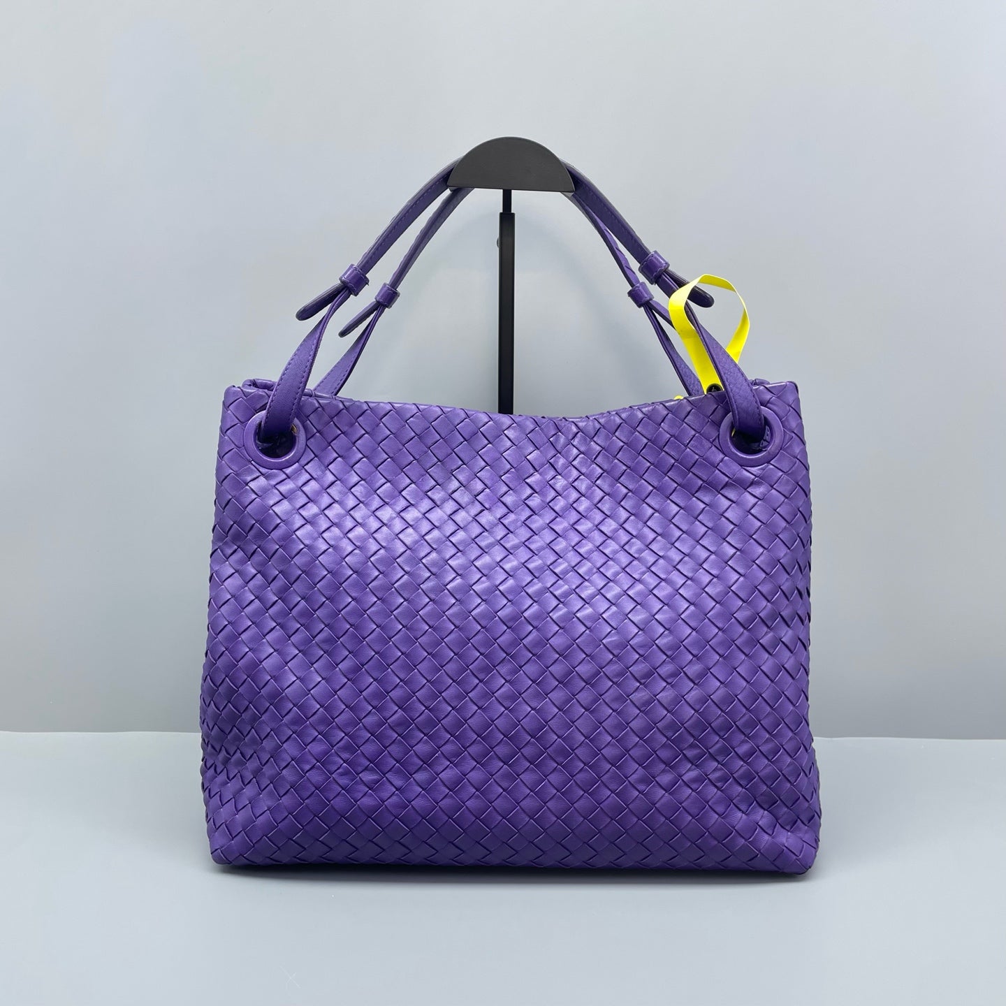 Bottega Veneta - Intrecciato Double Bridge Tote - Leather - Purple - (medium)