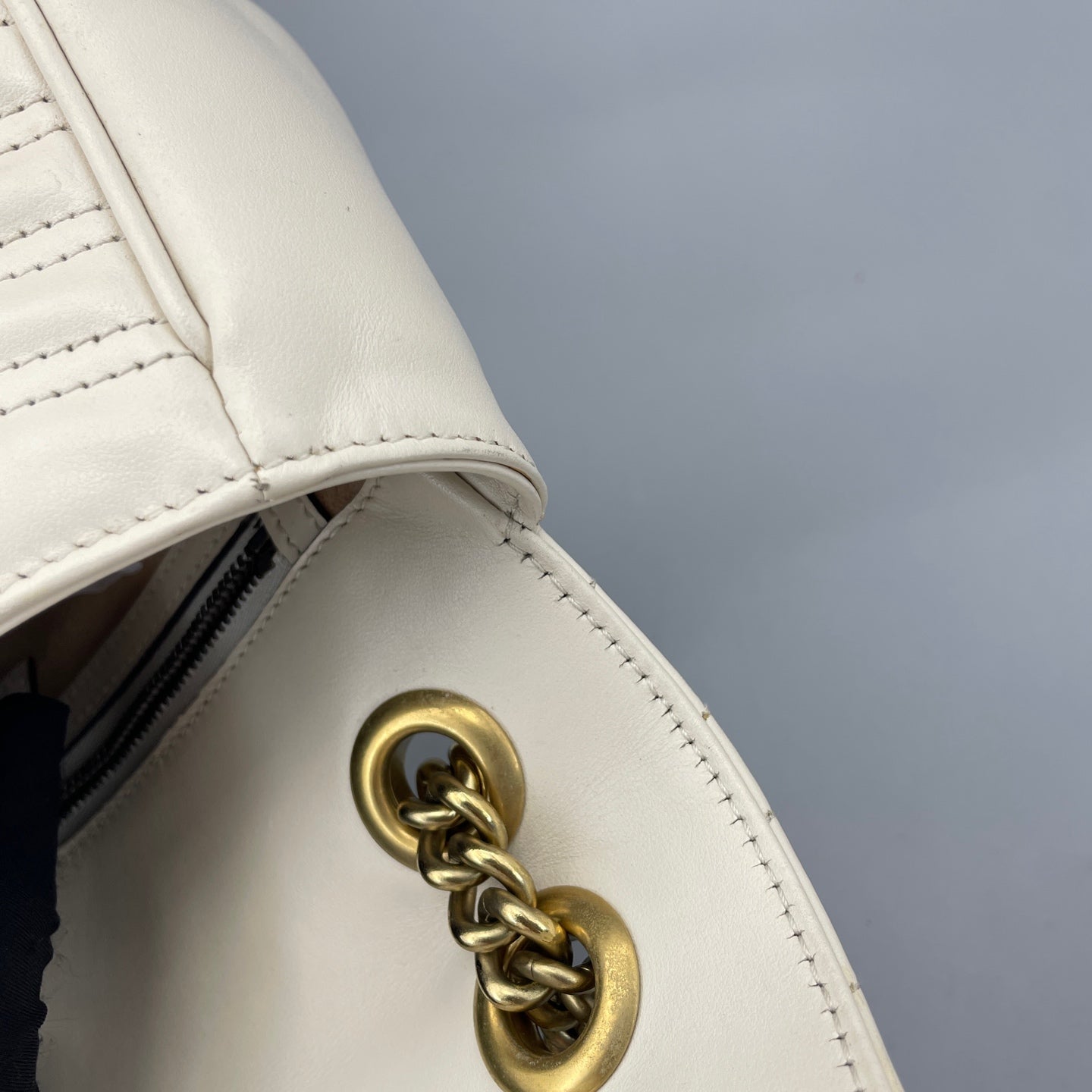 Gucci - Marmont 2.0 Small Shoulder Bag - Leather - White - (Small)