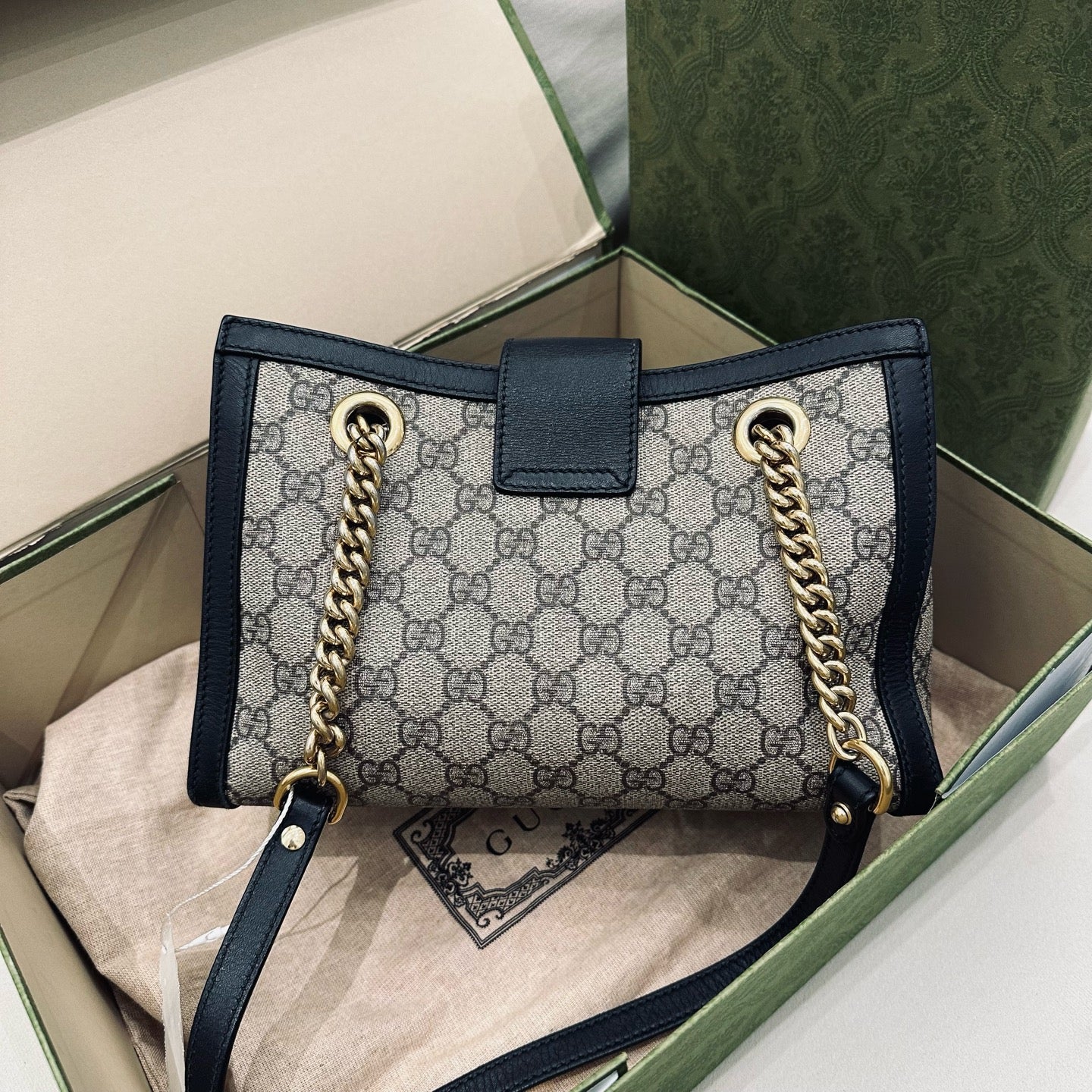 Gucci - Padlock Mini GG Supreme Shoulder Bag - GG Supreme canvas with leather trim - Black - (mini)