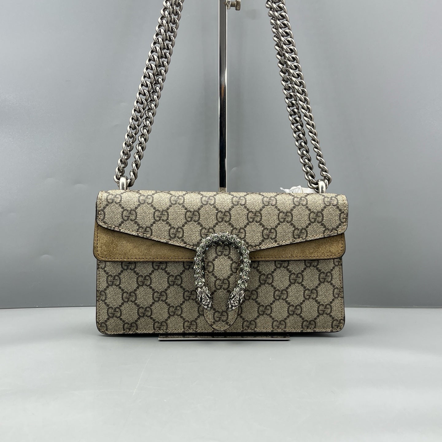 Gucci - Dionysus Shoulder Bag - GG Supreme canvas with suede and leather trim - Beige and Camel - (Medium)