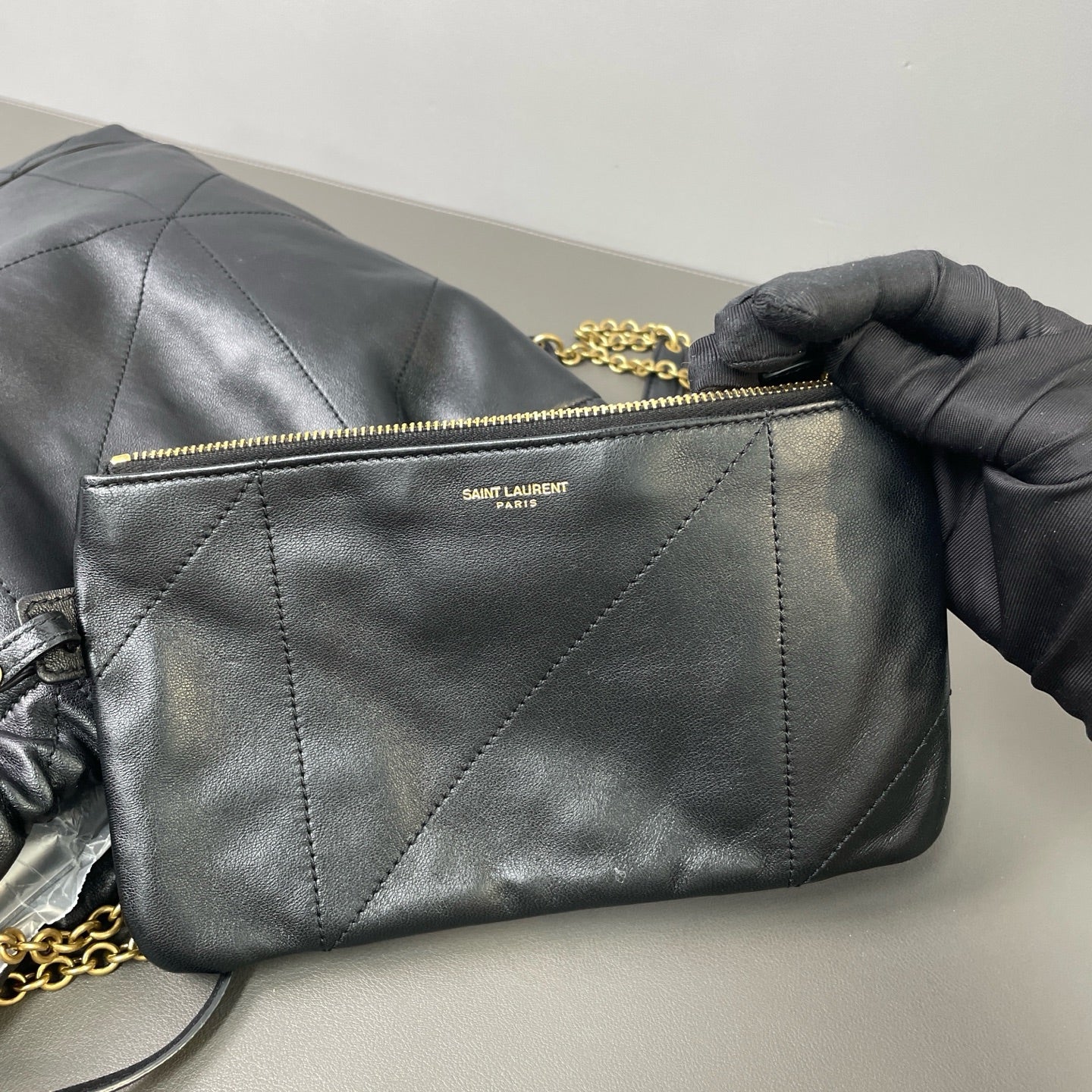 Saint Laurent - Jamie 4.3 Pochon - Lambskin leather - Black - (Medium)