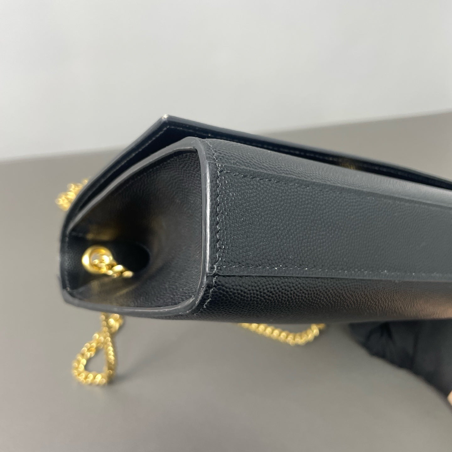 Saint Laurent - Kate Chain Bag - Grained cowhide leather - Black - (small)