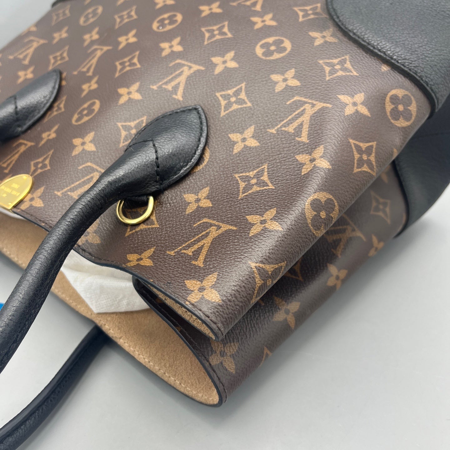 Louis Vuitton - Flandrin Tote - Monogram coated canvas with grained leather - Brown and Black - (Medium)