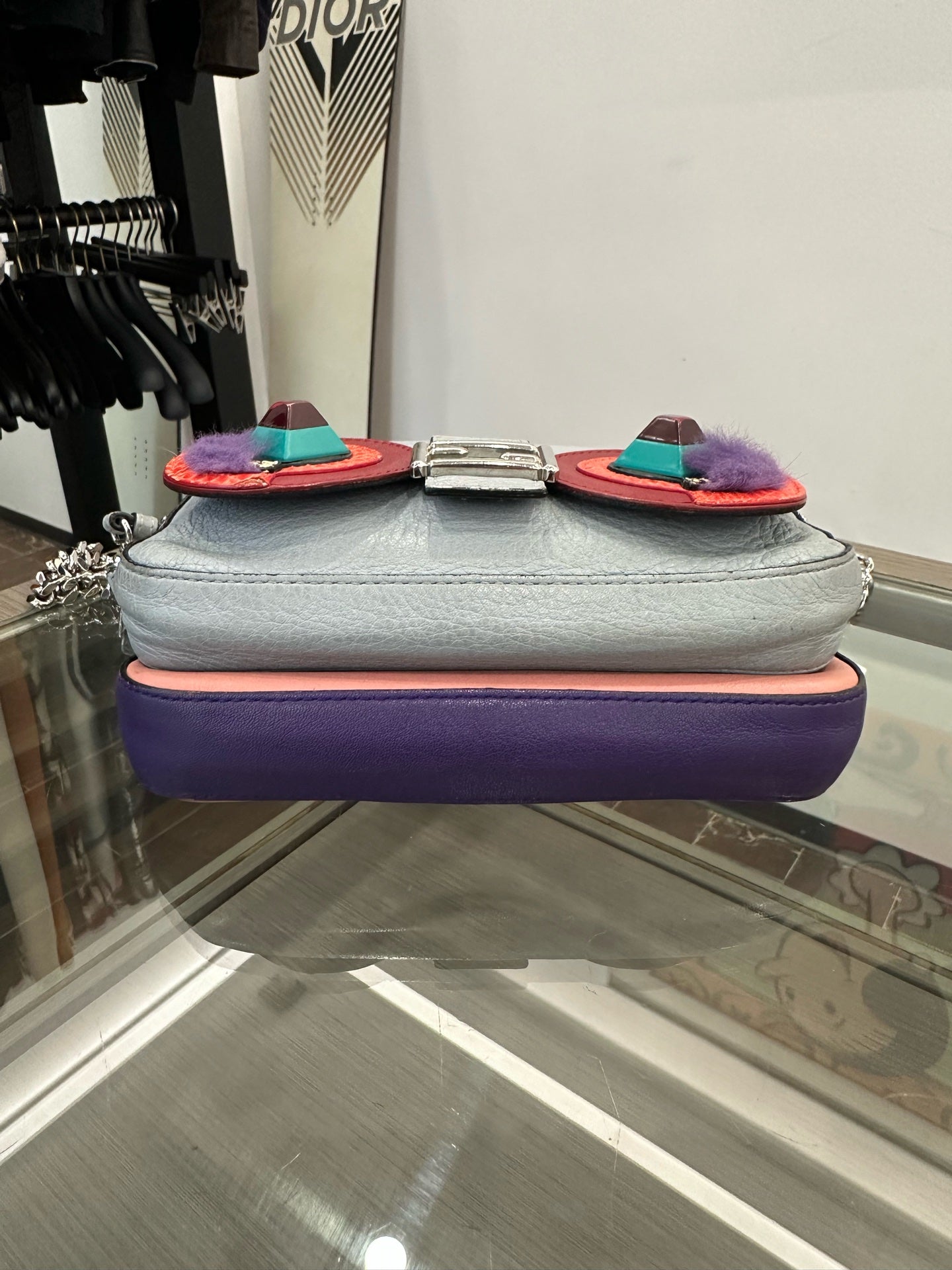 Fendi - Gemini Monster Chain Shoulder Bag - Leather - Multicolour - (mini)