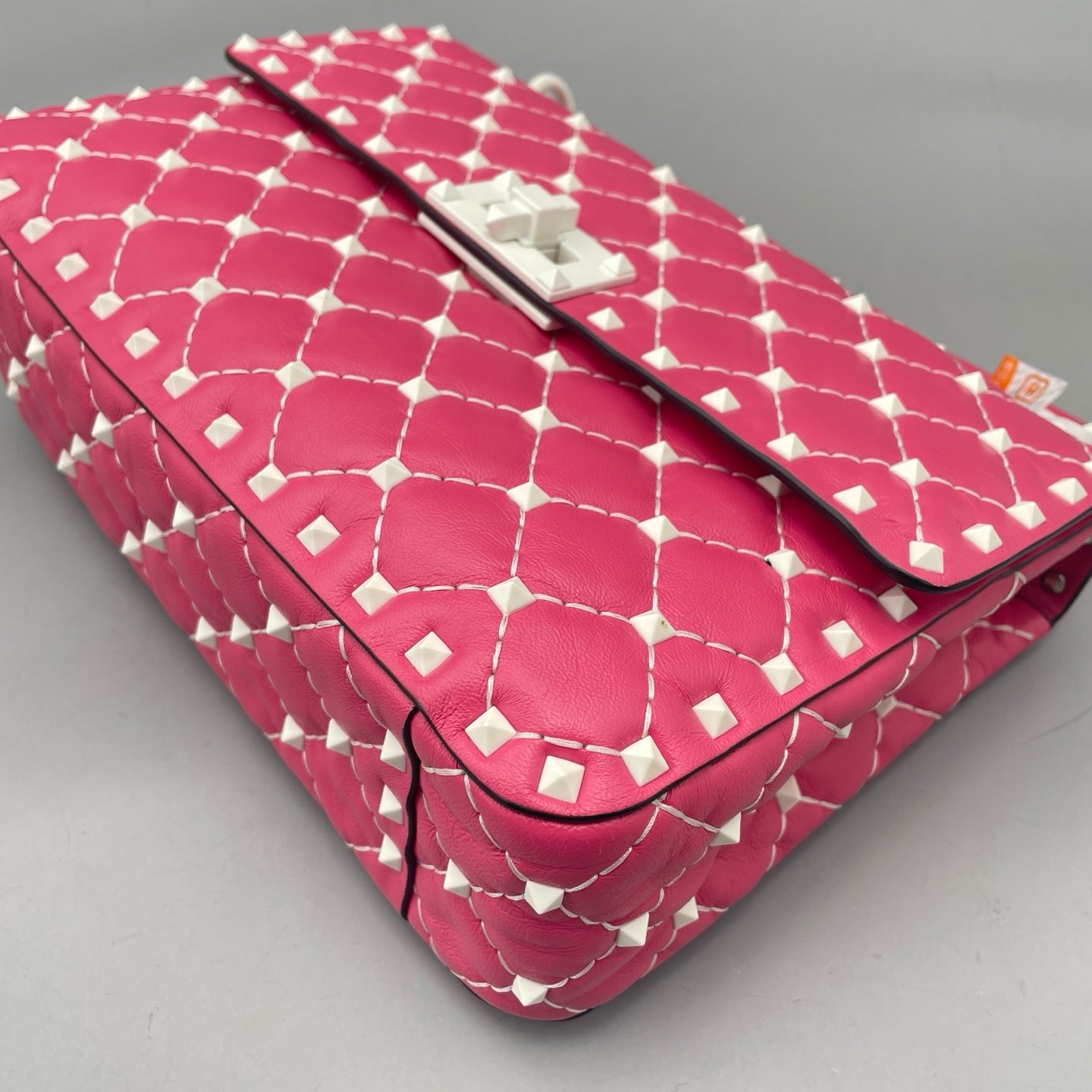 Valentino - Rockstud Spike Flap Bag - Leather - Pink - (small)
