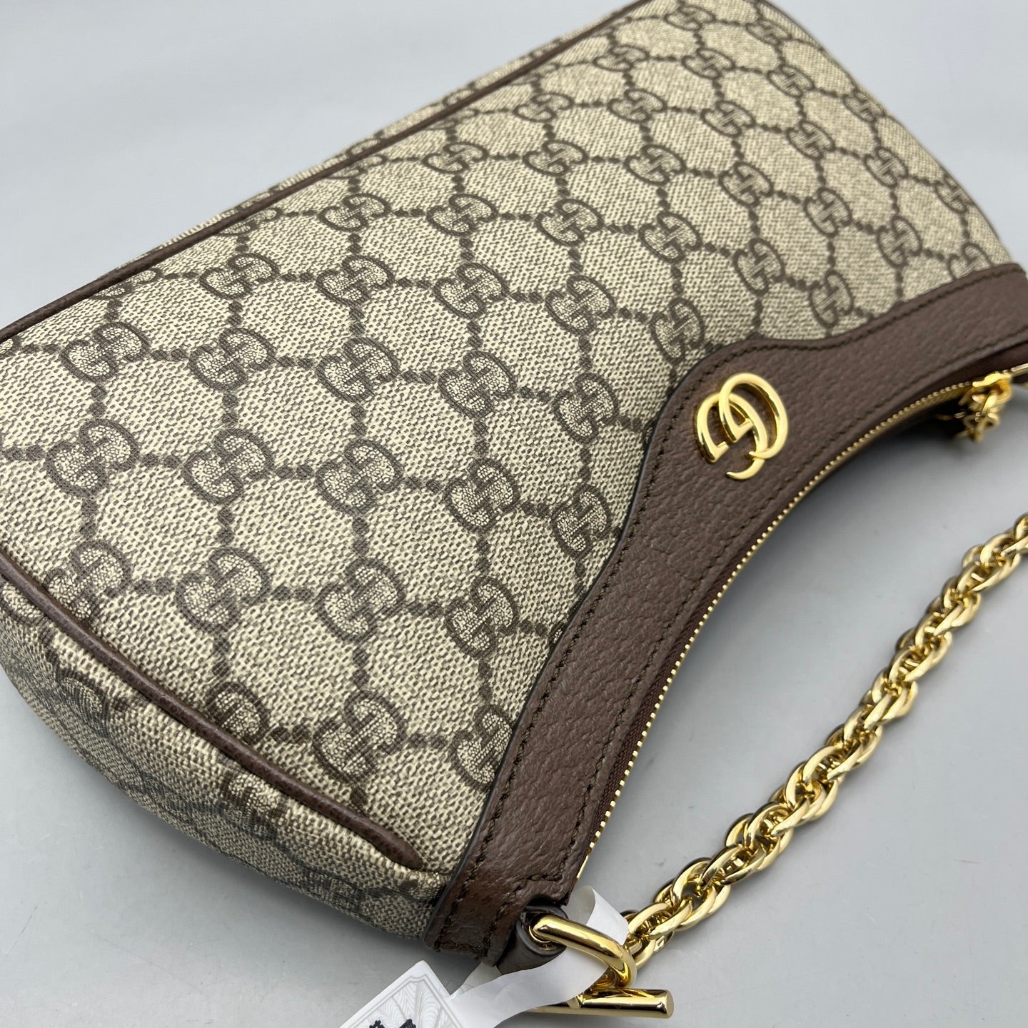 Gucci - Ophidia GG Mini Shoulder Bag - GG Supreme canvas with leather trim - Brown - (mini)