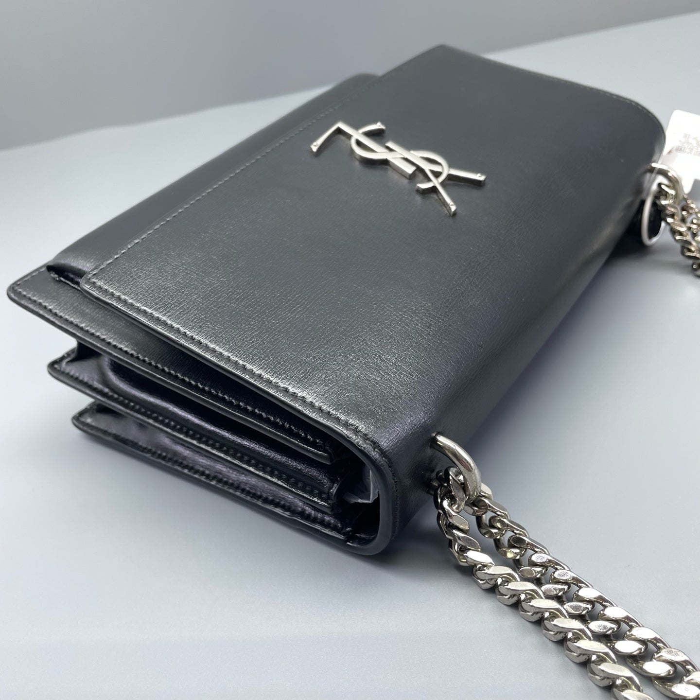 Saint Laurent - Sunset Medium - Grained calfskin leather - Black - (medium)