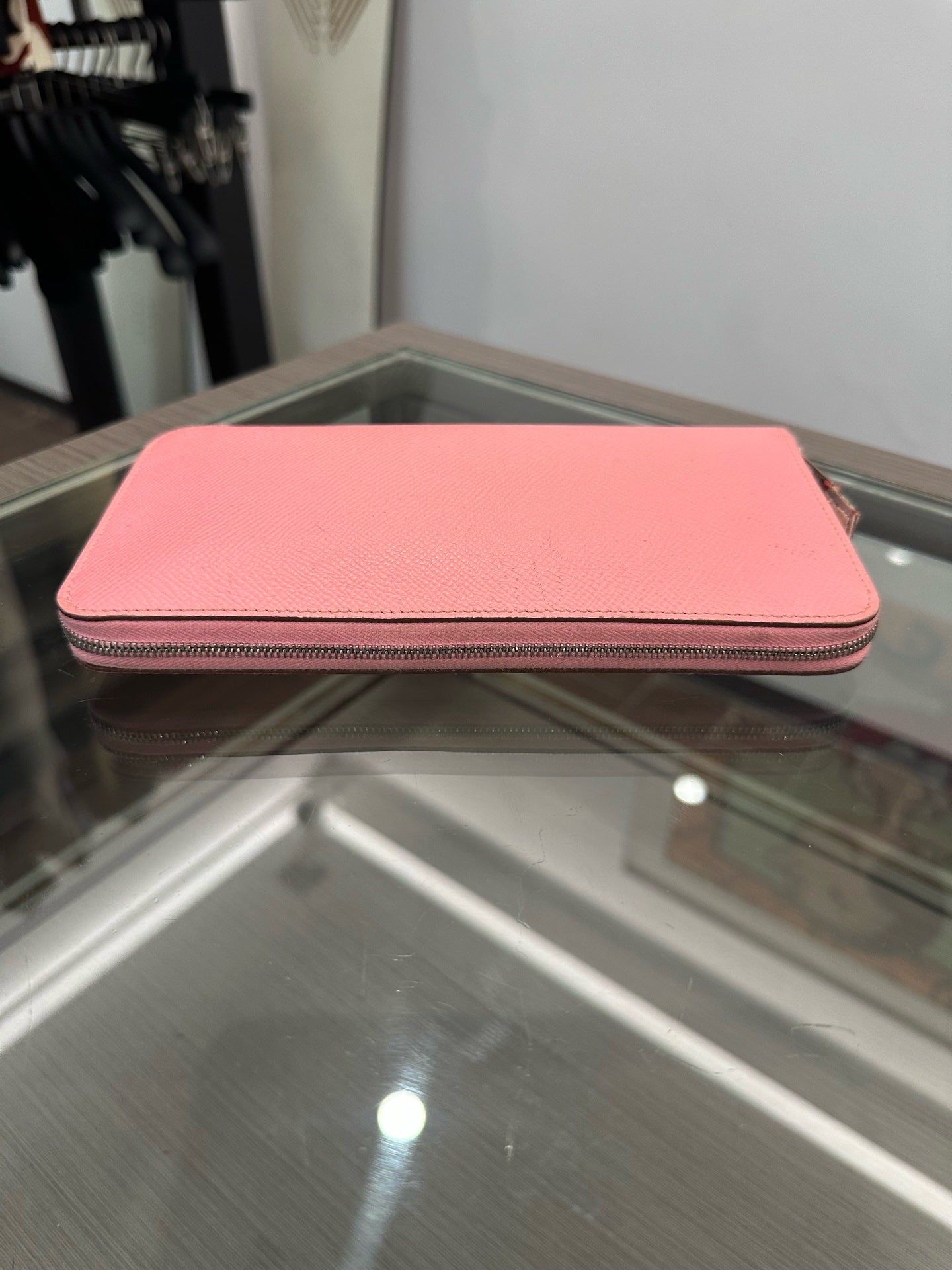 Hermès - Silk-in Long Wallet - Epsom leather and Silk - Pink - (medium)