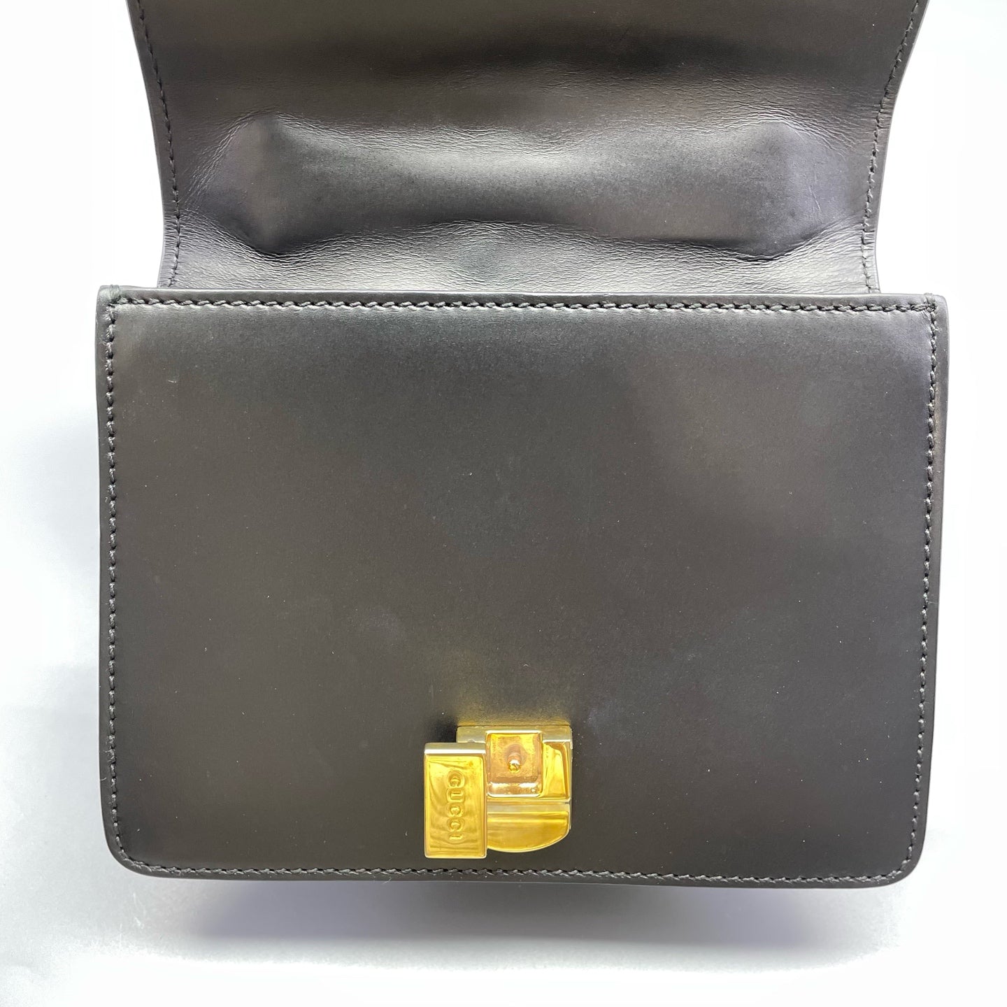 Gucci - Sylvie Mini - Smooth leather with canvas Web stripe - Black - (mini)