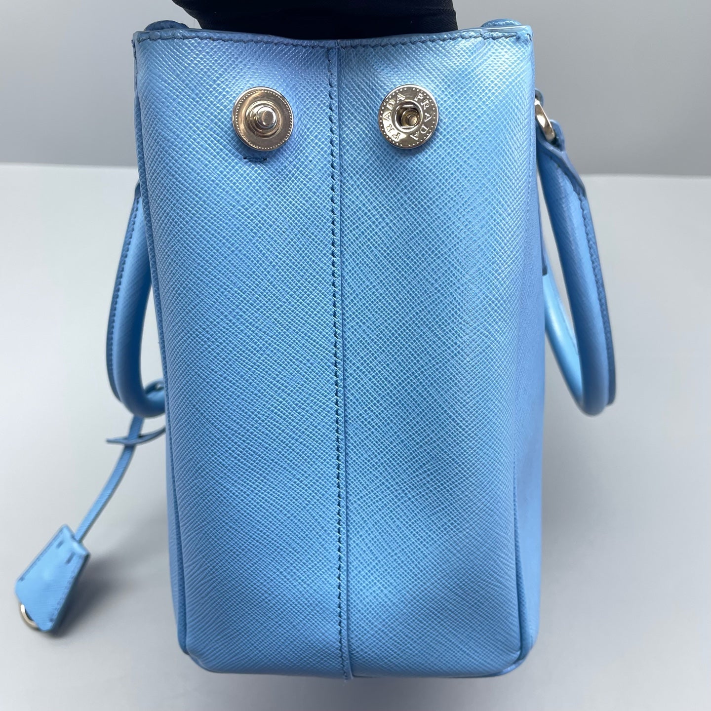 Prada - Saffiano Lux Tote - Leather - Blue - (small)