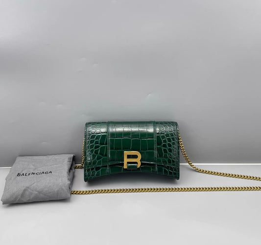 Balenciaga - Hourglass WOC - Leather - Green - (mini)