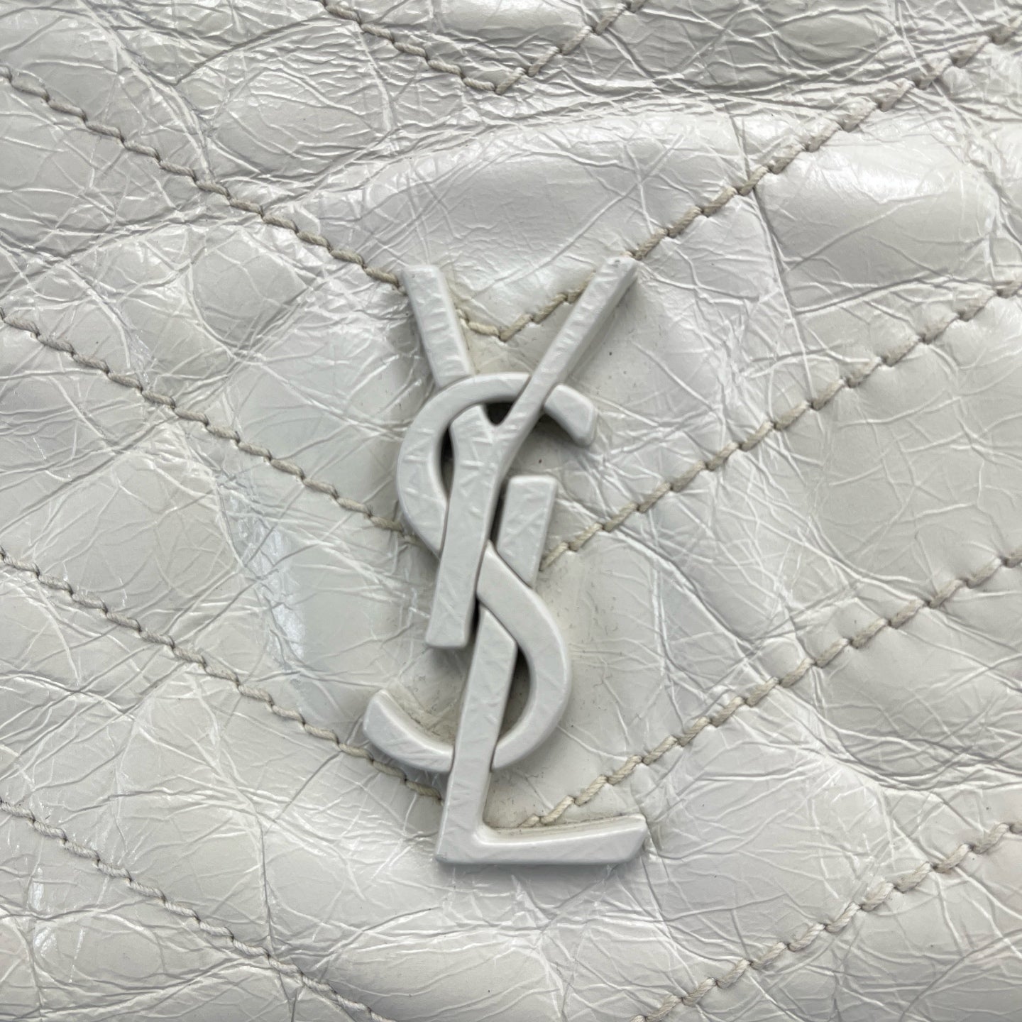 Saint Laurent - Niki Small Tote Bag - Leather - White - (Small)